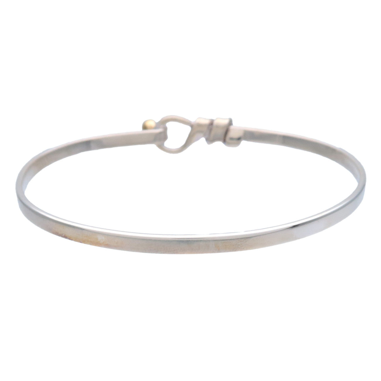 Tiffany&Co. Hook 
Eye Bangle SV925 750YG Silver Yellow Gold