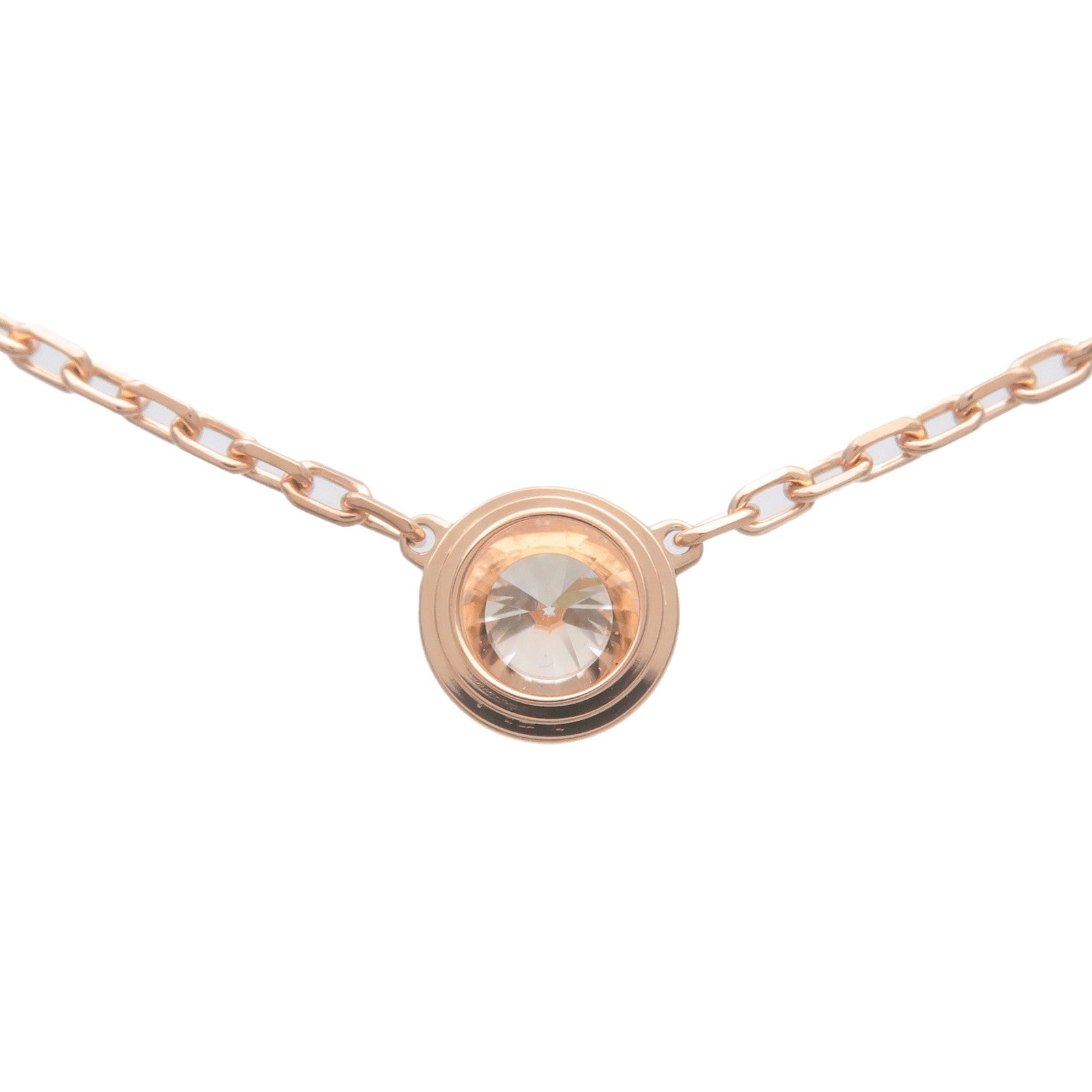 Cartier Diamant Leger LM Diamond Necklace 0.19ct K18 RoseGold