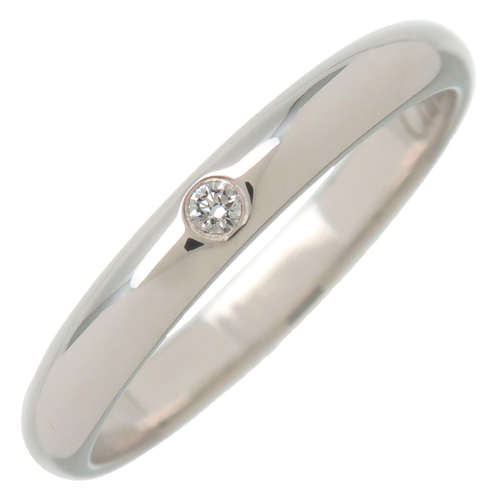 Cartier-Wedding-Ring-1P-Diamond-PT950-Platinum-#48-US-4.5