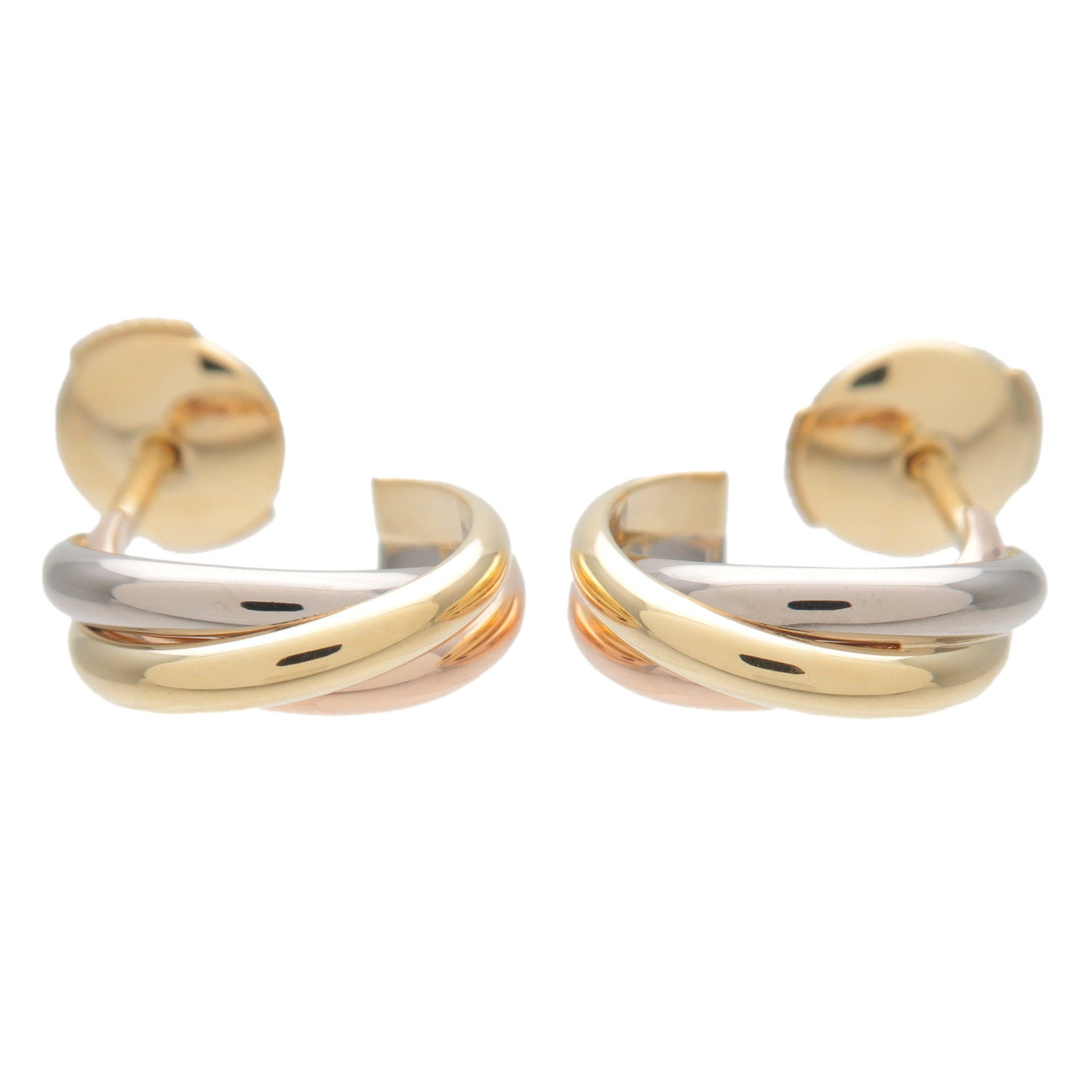 Cartier-Trinity-Earrings-K18-750-YG/WG/PG