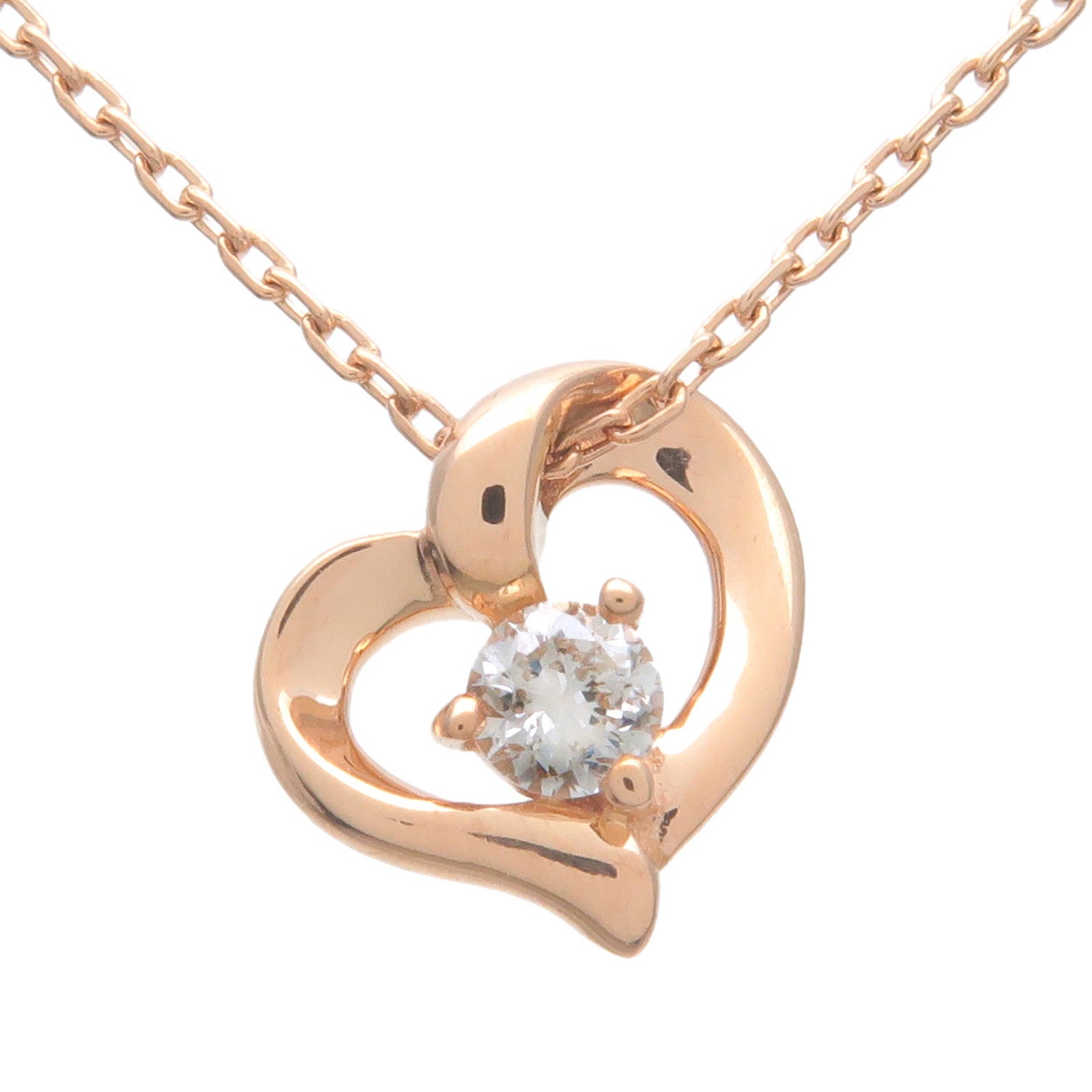 4C-1P-Diamond-Heart-Necklace-K18PG-750PG-Rose-Gold