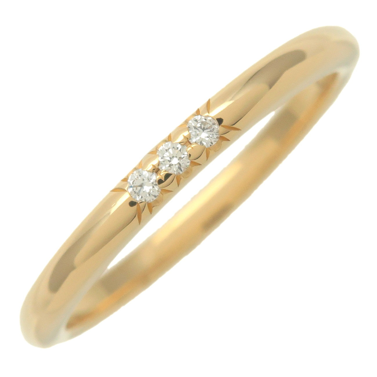 Tiffany&Co.-Classic-Band-Ring-3P-Diamond-K18-Yellow-Gold-US6