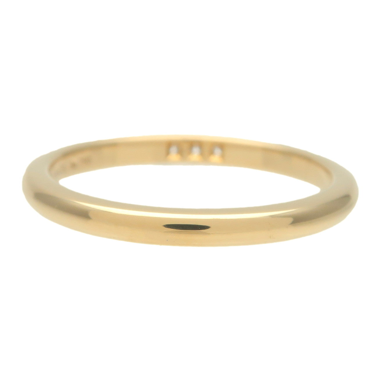 Tiffany&Co. Classic Band Ring 3P Diamond K18 Yellow Gold US6