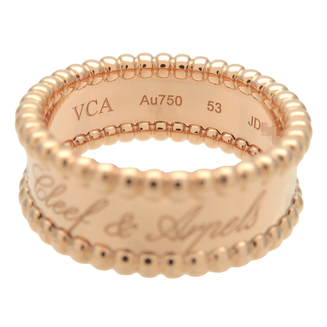 Van Cleef 
Arpels Perlée Signature Ring K18 Rose Gold #53 US6.5-7