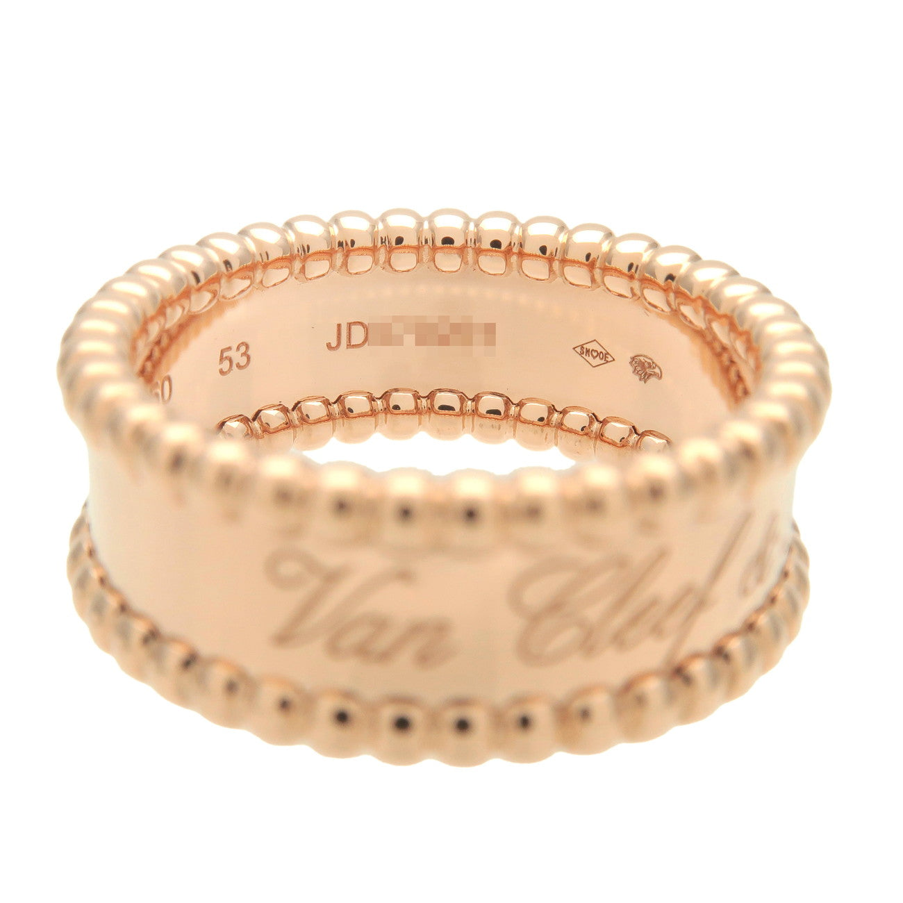 Van Cleef 
Arpels Perlée Signature Ring K18 Rose Gold #53 US6.5-7