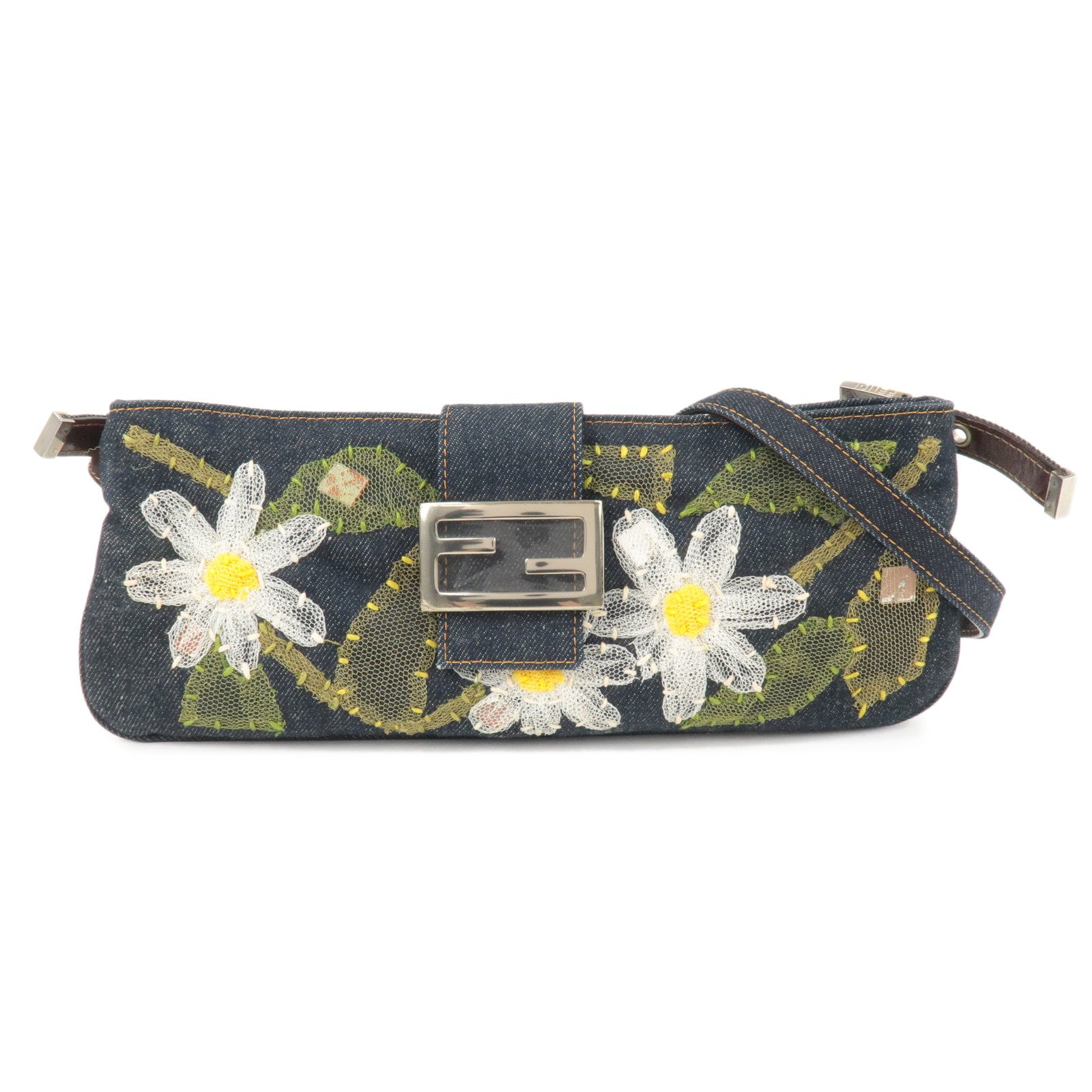 FENDI-Denim-Leather-Shoulder-Bag-Flower-Blue-26685