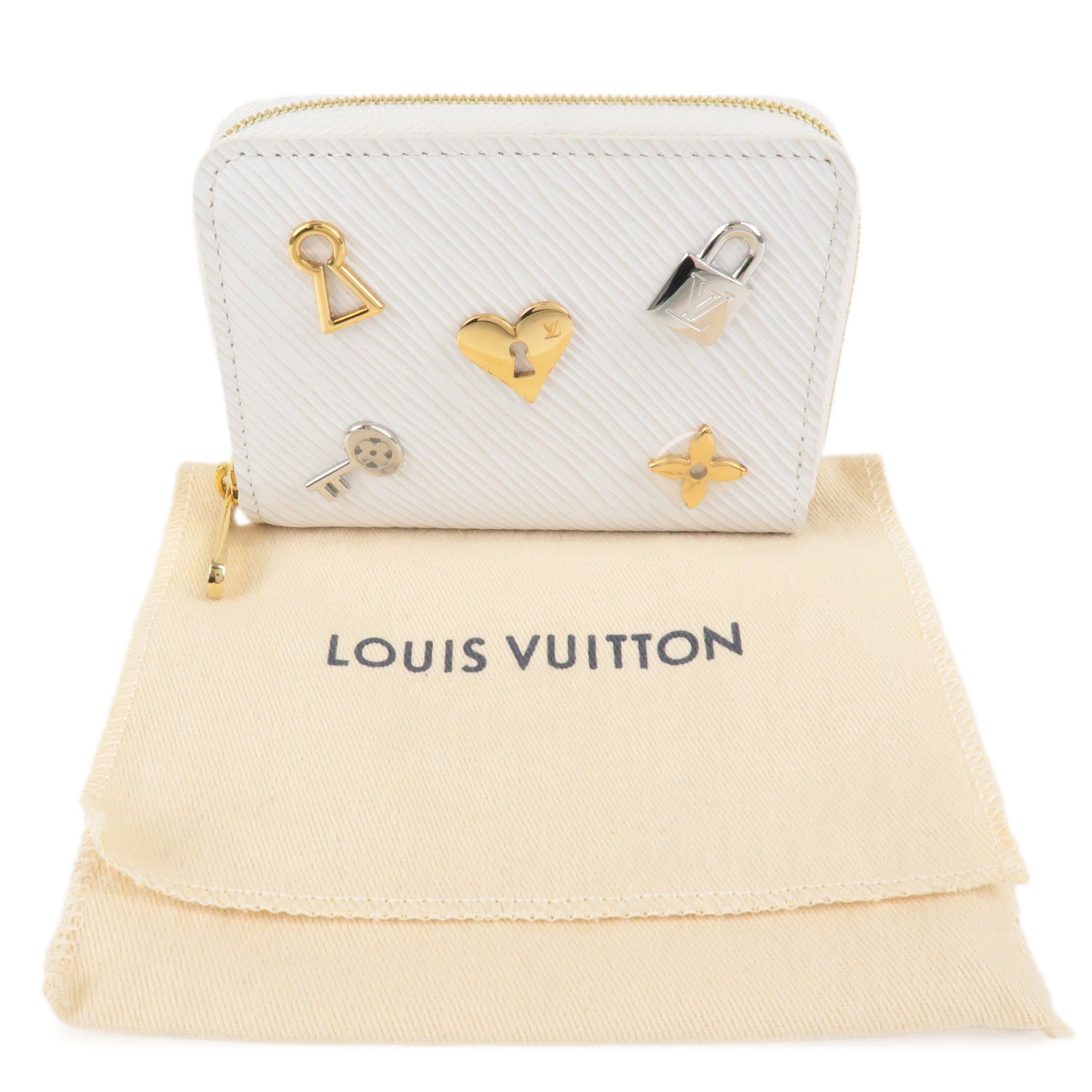 Louis Vuitton Epi Love Lock Zippy Coin Purse Blanc M63994