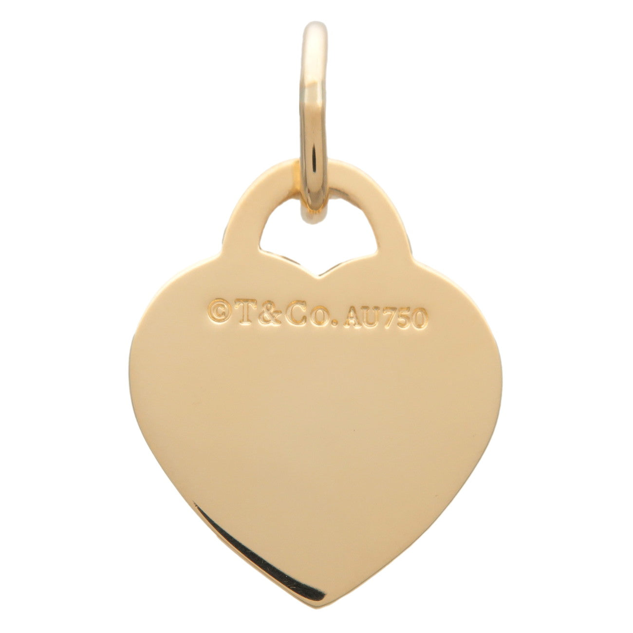 Tiffany&Co Return to Tiffany Heart Tag Necklace Charm K18YG