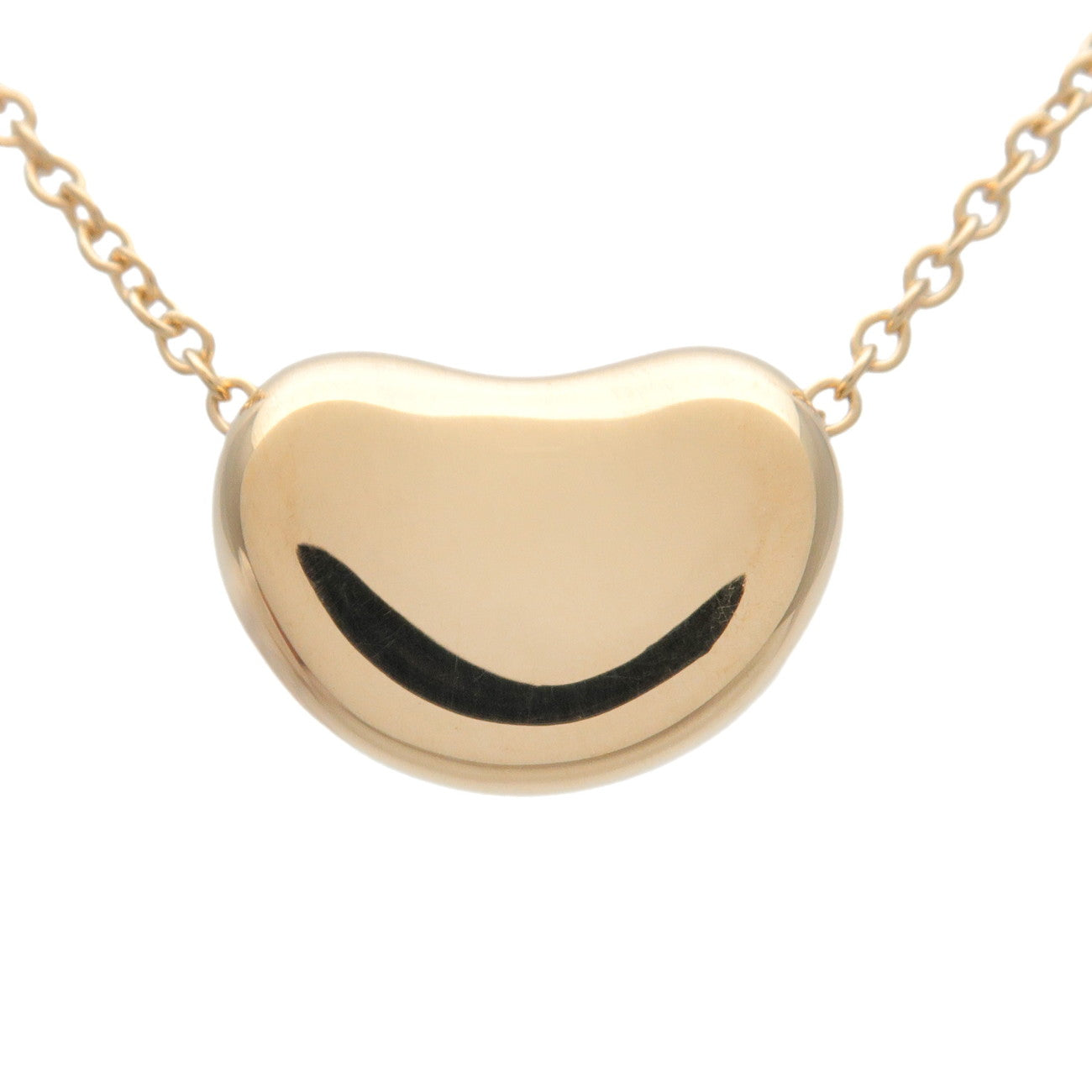 Tiffany-&-Co.-Bean-Necklace-Small-K18YG-750YG-Yellow-Gold