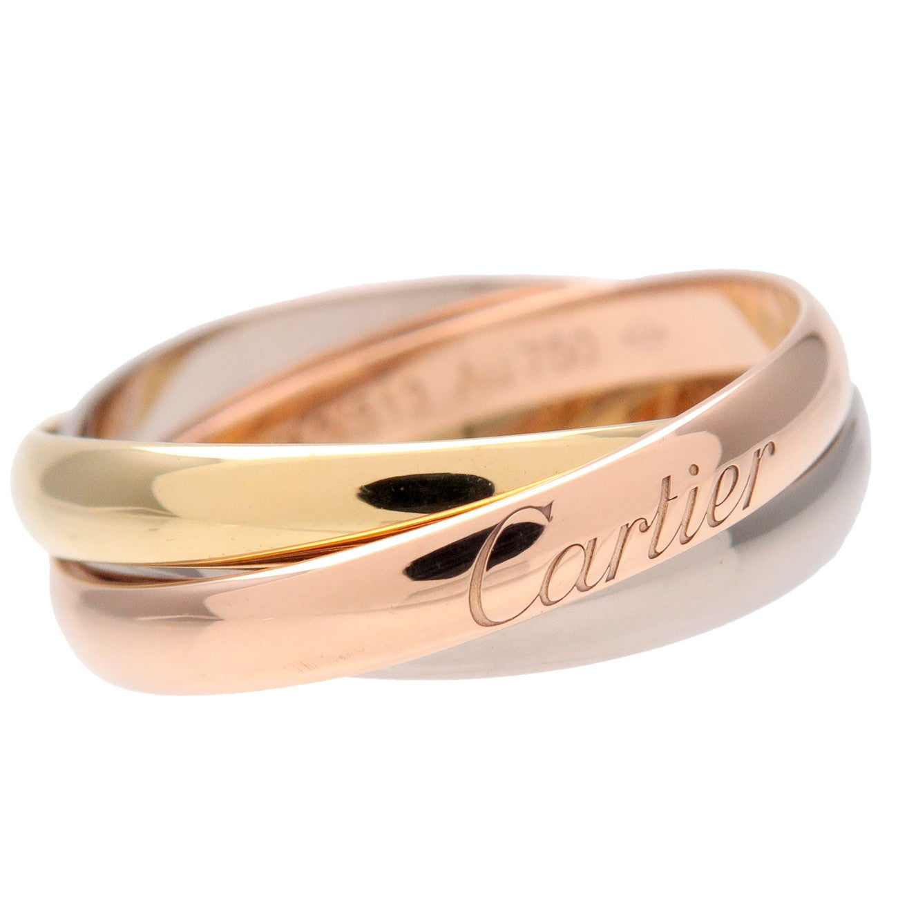 Cartier Trinity Ring SM K18 750YG/WG/PG #47 US4-4.5 EU47 HK9-9.5