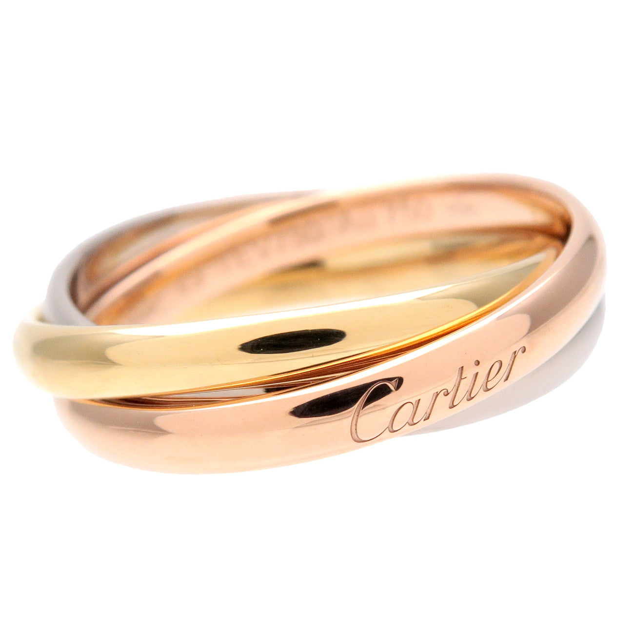 Cartier Trinity Ring SM K18 750YG/WG/PG #49 US5 EU49 HK10.5