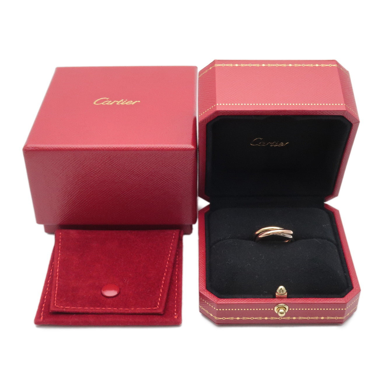 Cartier Trinity Ring SM K18 750YG/WG/PG #49 US5 EU49 HK10.5