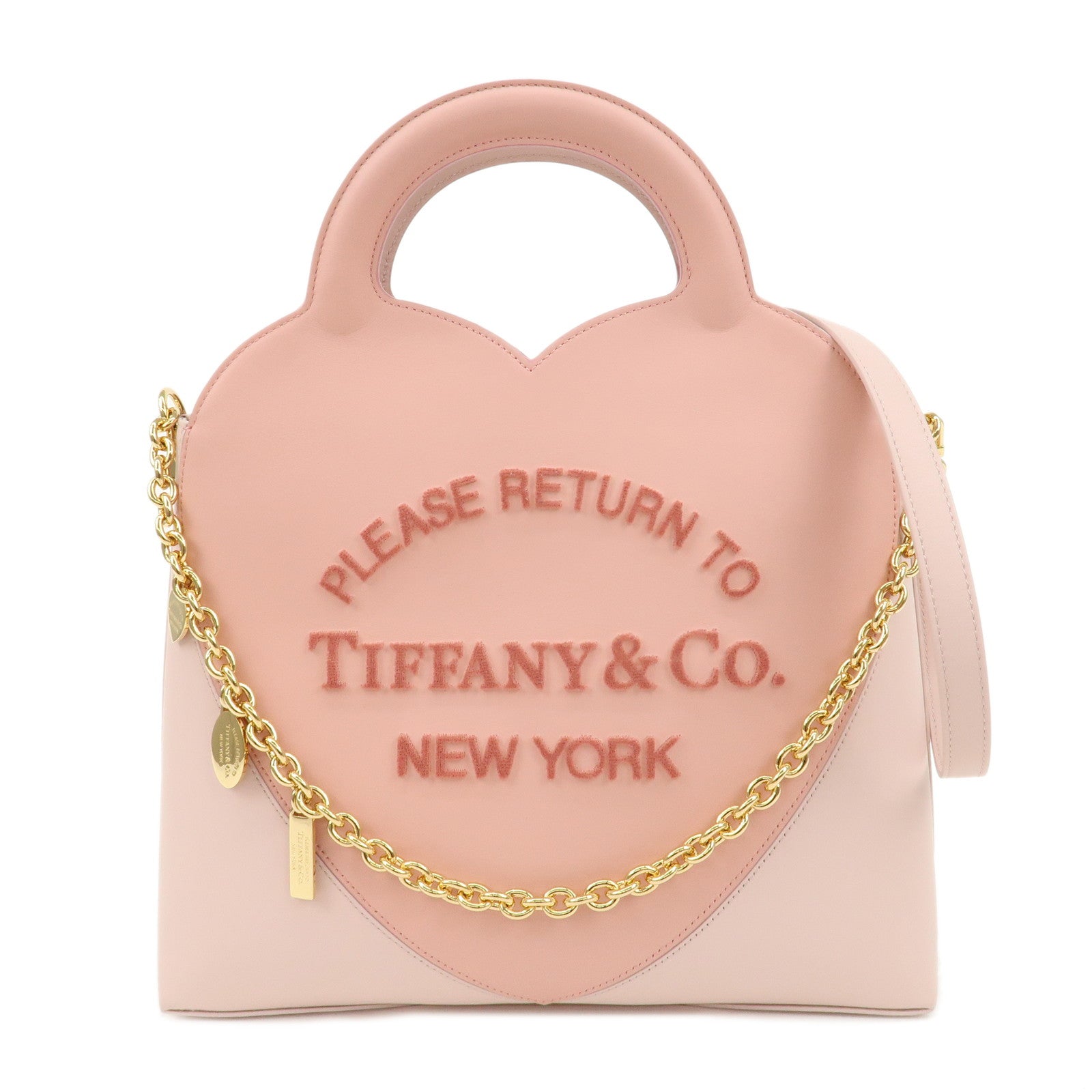 Tiffany&Co.-Leather-Return-To-Tiffany-2-Way-Bag-Hand-Bag-Pink