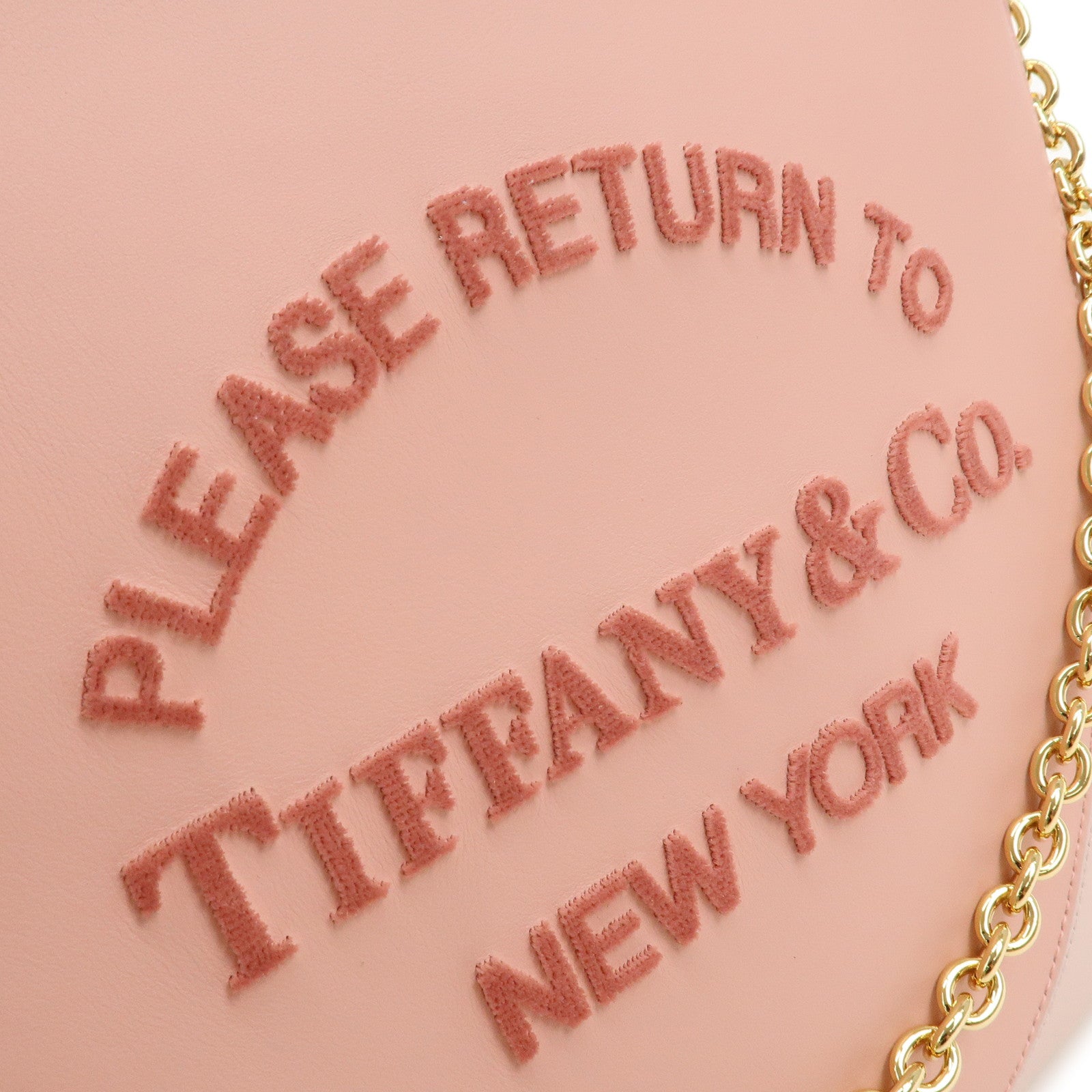 Tiffany&Co. Leather Return To Tiffany 2 Way Bag Hand Bag Pink