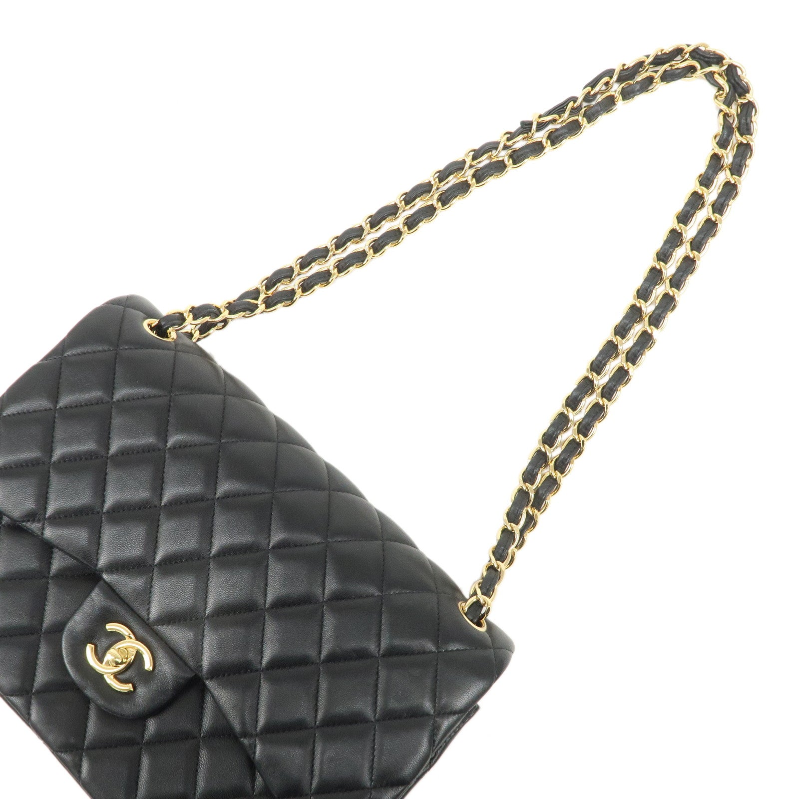 CHANEL Matelasse Caviar Skin Maxi 30 W Flap Shoulder Bag A58600