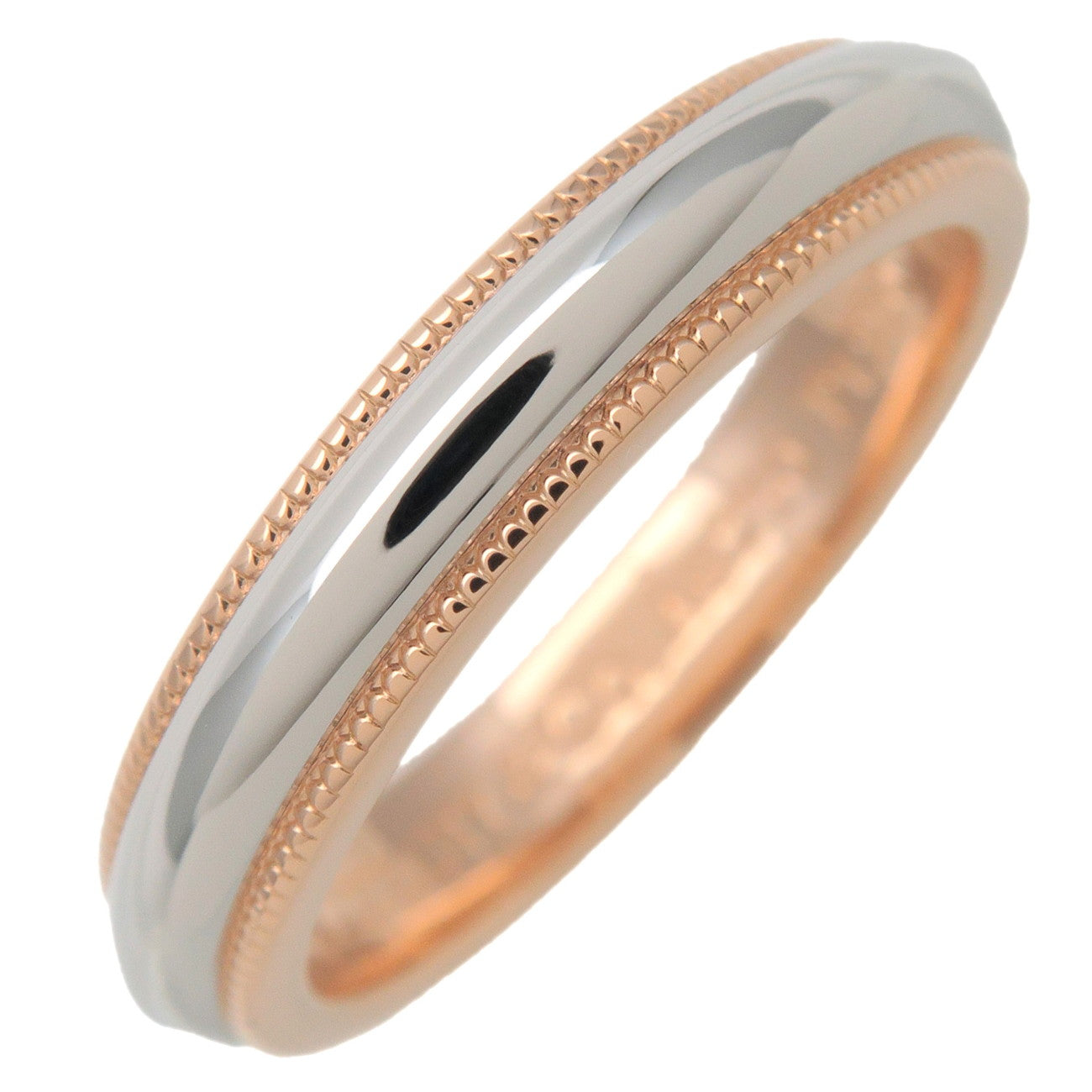 Tiffany&Co.-Milgrain-Band-Ring-K18PG-750PG-PT950-Platinum-US4-EU47