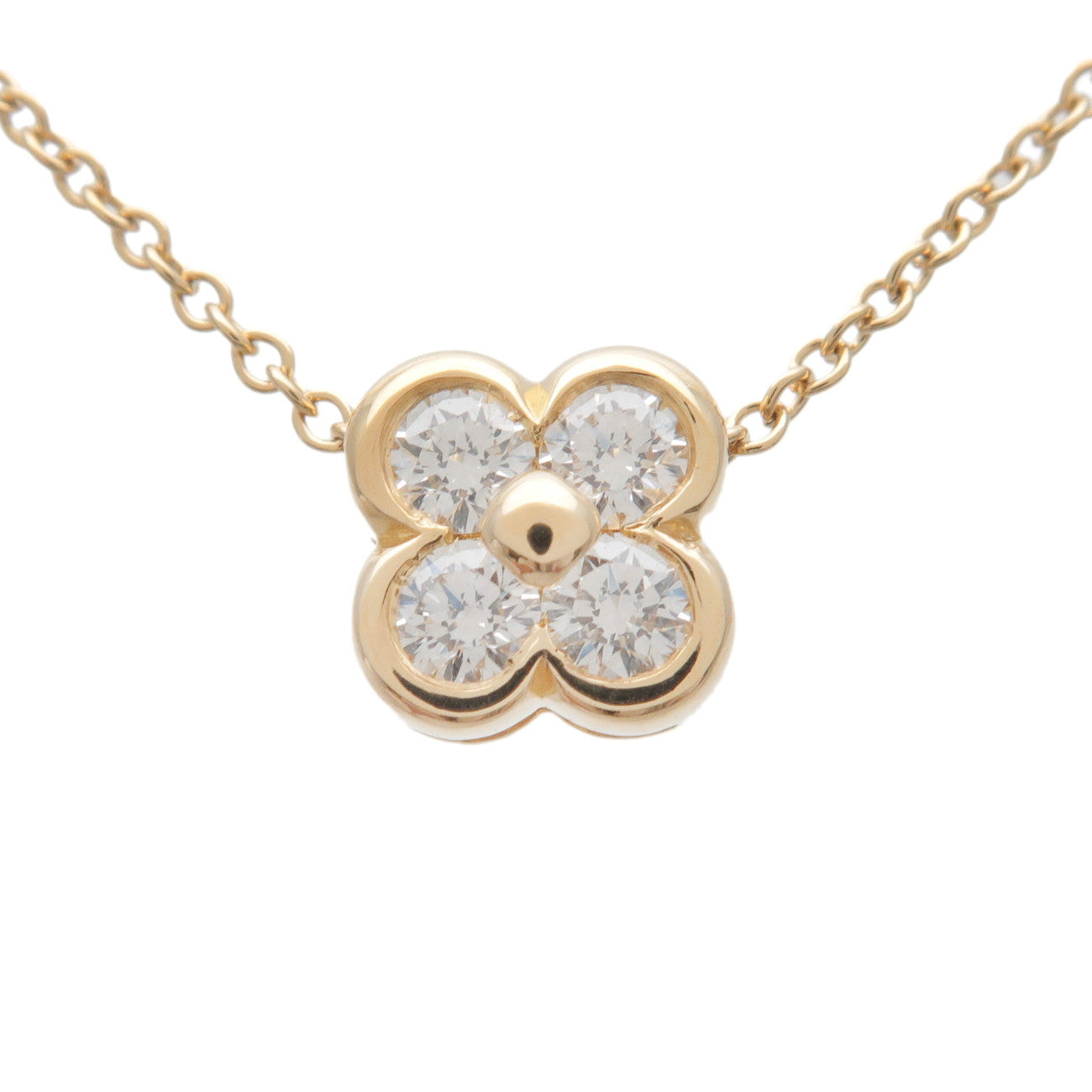 Tiffany-&-Co.-Bezel-Set-Diamond-Necklace-K18YG-Yellow-Gold