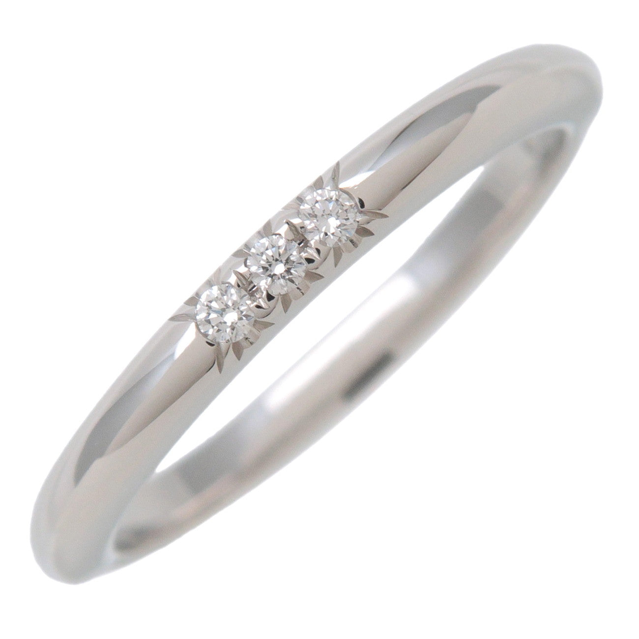 Tiffany&Co.-Classic-Band-3P-Diamond-Ring-PT950-Platinum-US4.5-5