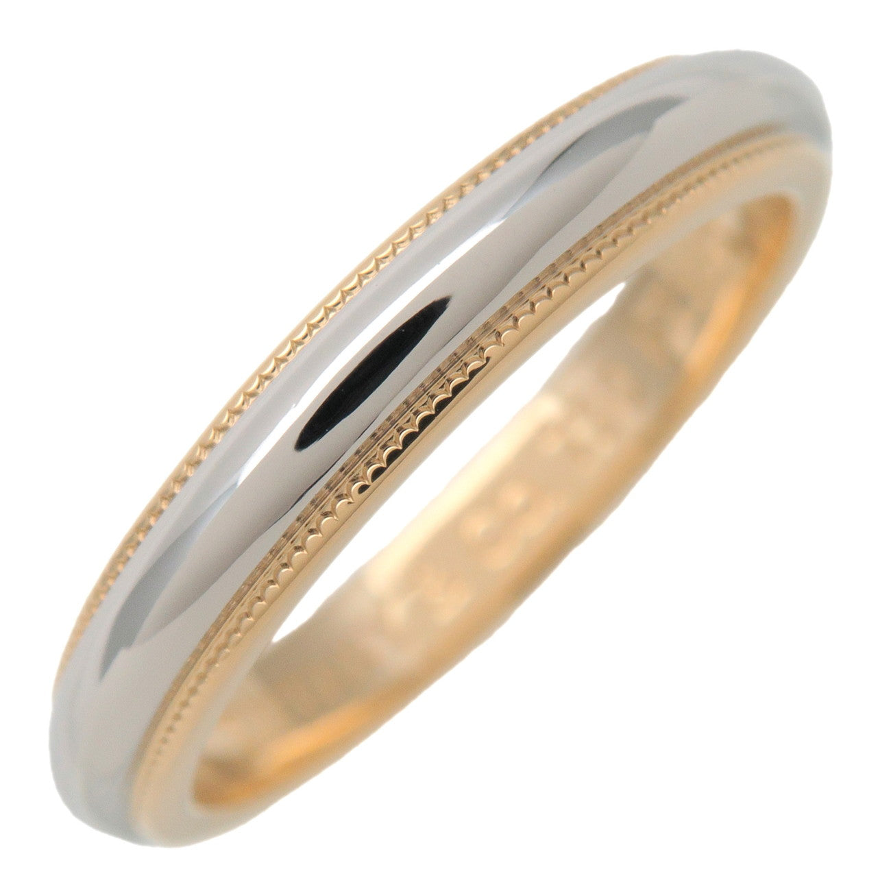 Tiffany&Co.-Milgrain-Band-Ring-K18PG-750PG-PT950-Platinum-US6.5