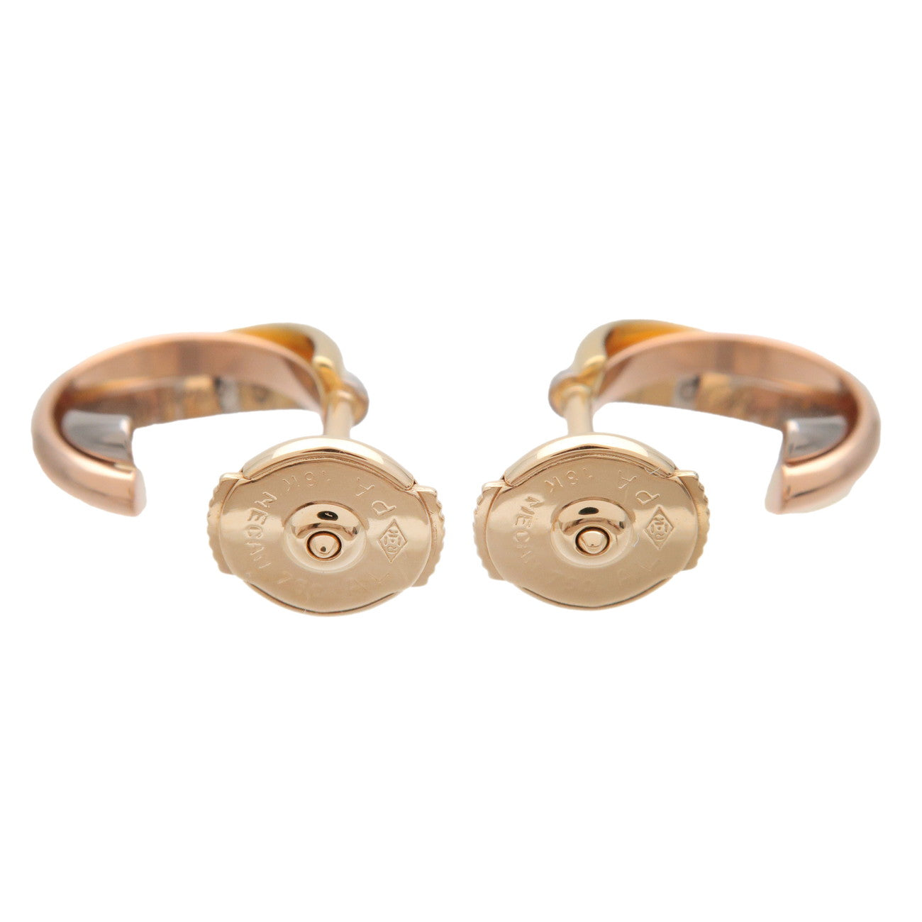 Cartier Trinity Earrings K18 750 YG/WG/PG Yellow Gold