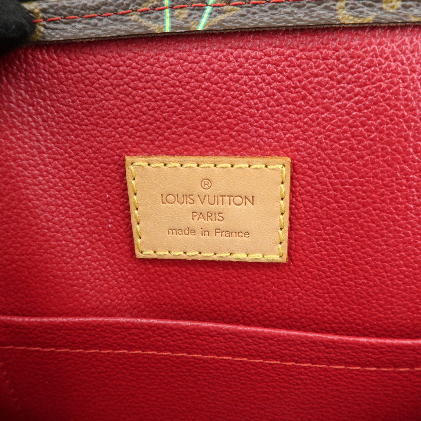 Louis Vuitton Monogram Cherry Sac Pla Tote Bag Brown Red M95010