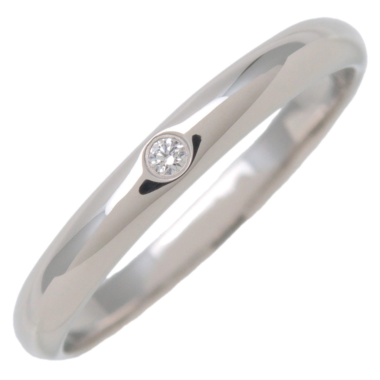 Cartier-1895-Wedding-Ring-1P-Diamond-PT950-Platinum-#51-US5.5-6