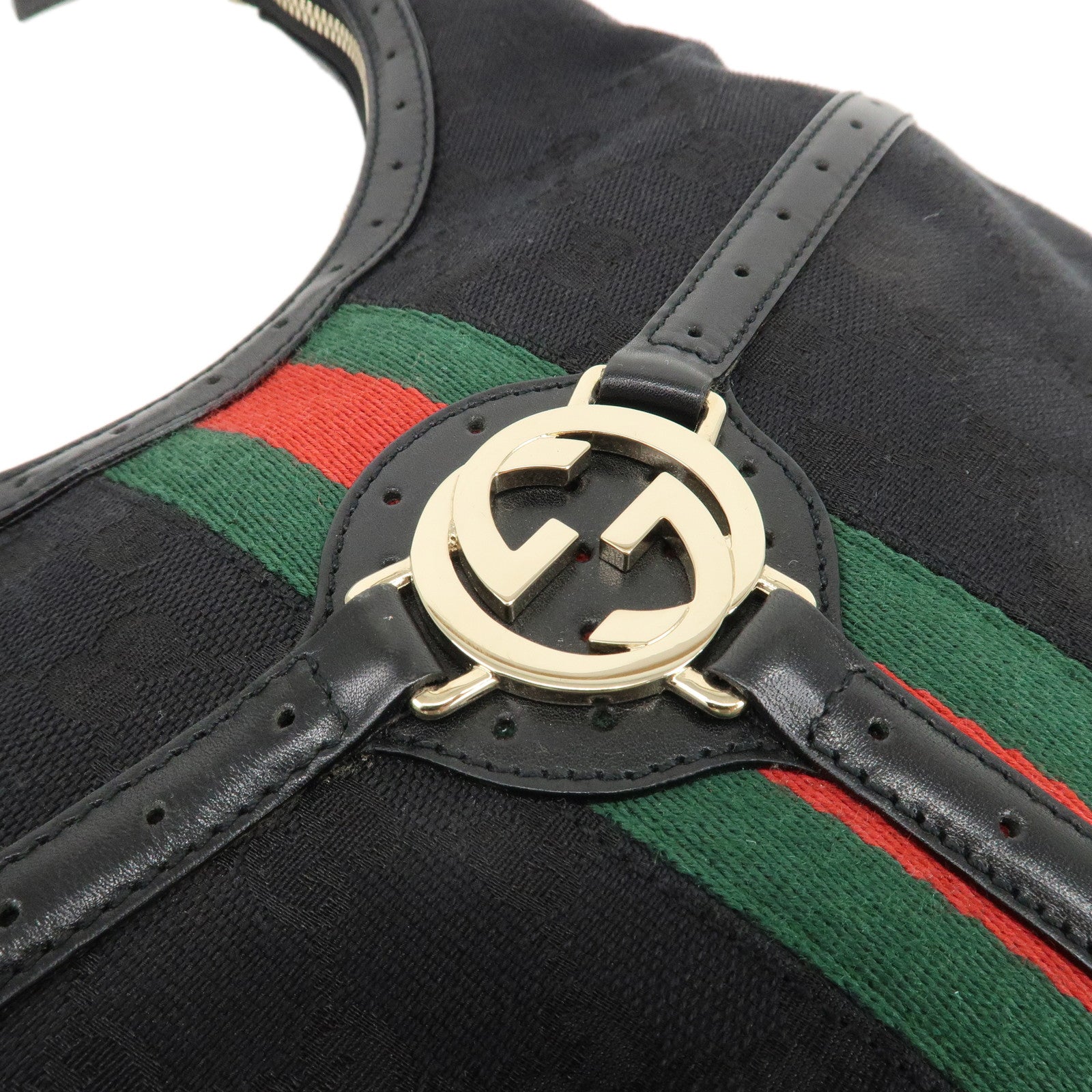 GUCCI Gucci Interlocking G Sherry Canvas Shoulder Bag 114869 Used