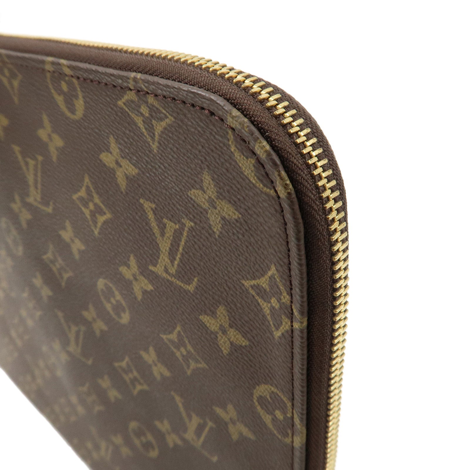 Louis Vuitton Monogram Posh Documents Clutch Bag Brown M53456