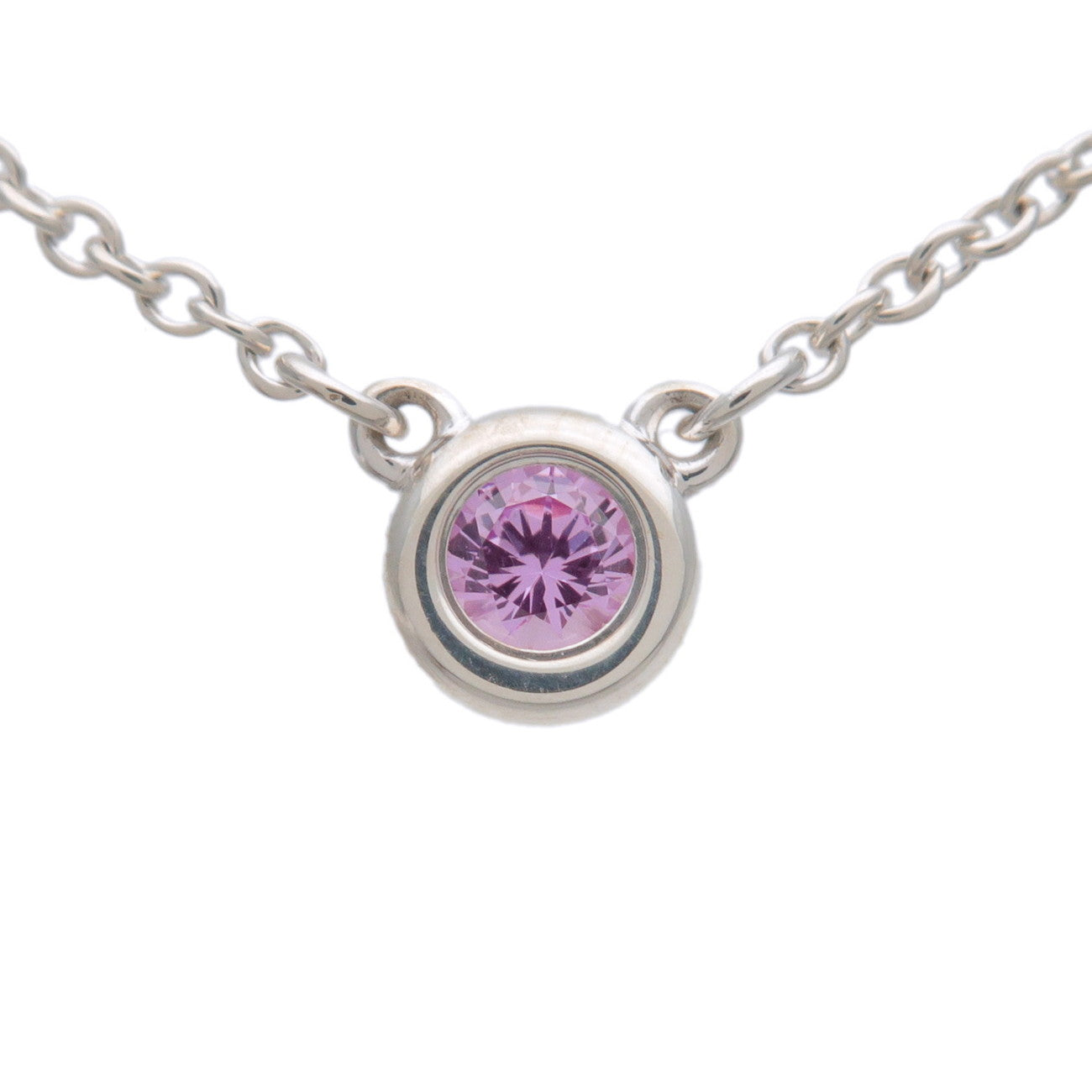 Tiffany&Co.-By-the-Yard-1P-Pink-Sapphire-Necklace-0.08ct-Silver