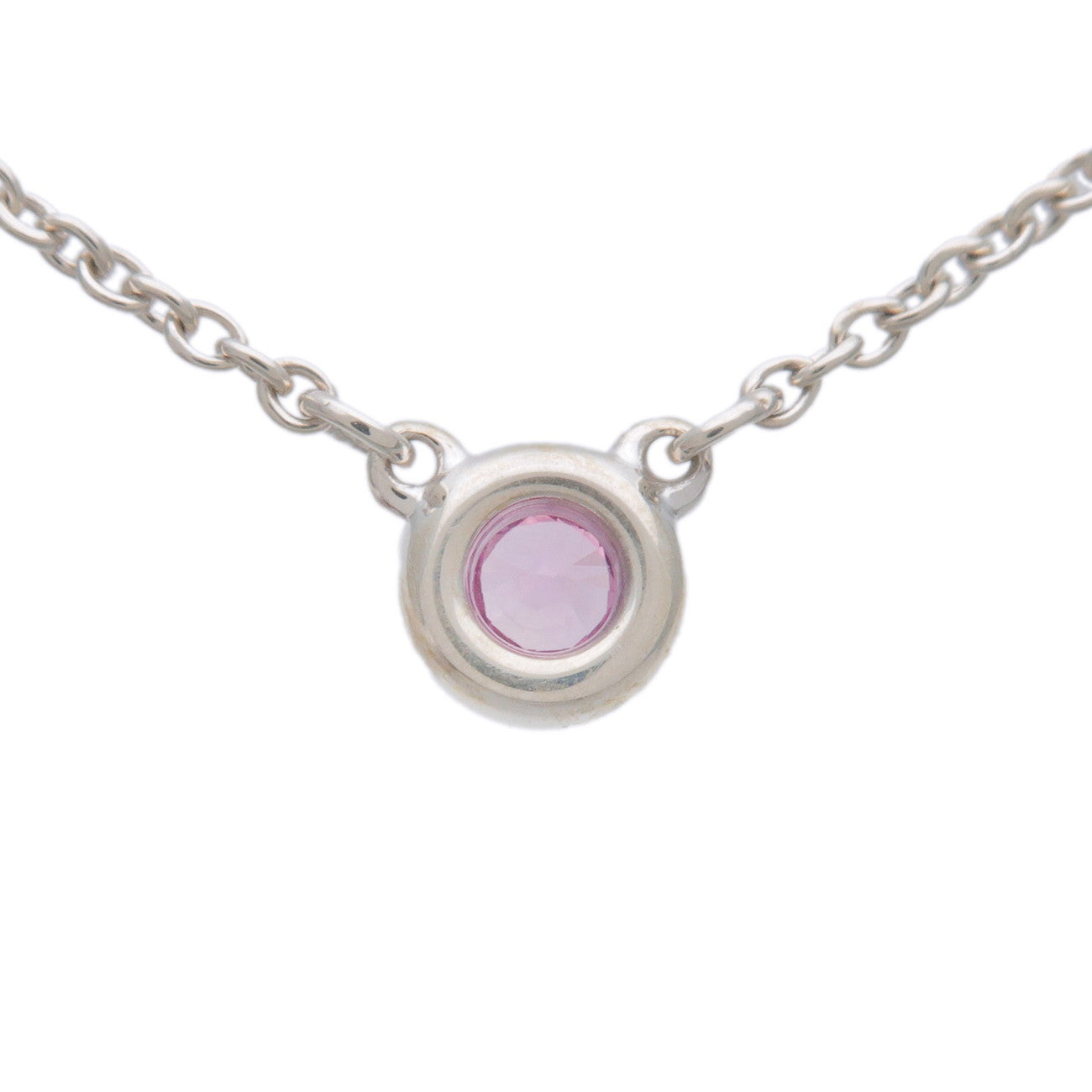 Tiffany&Co. By the Yard 1P Pink Sapphire Necklace 0.08ct Silver