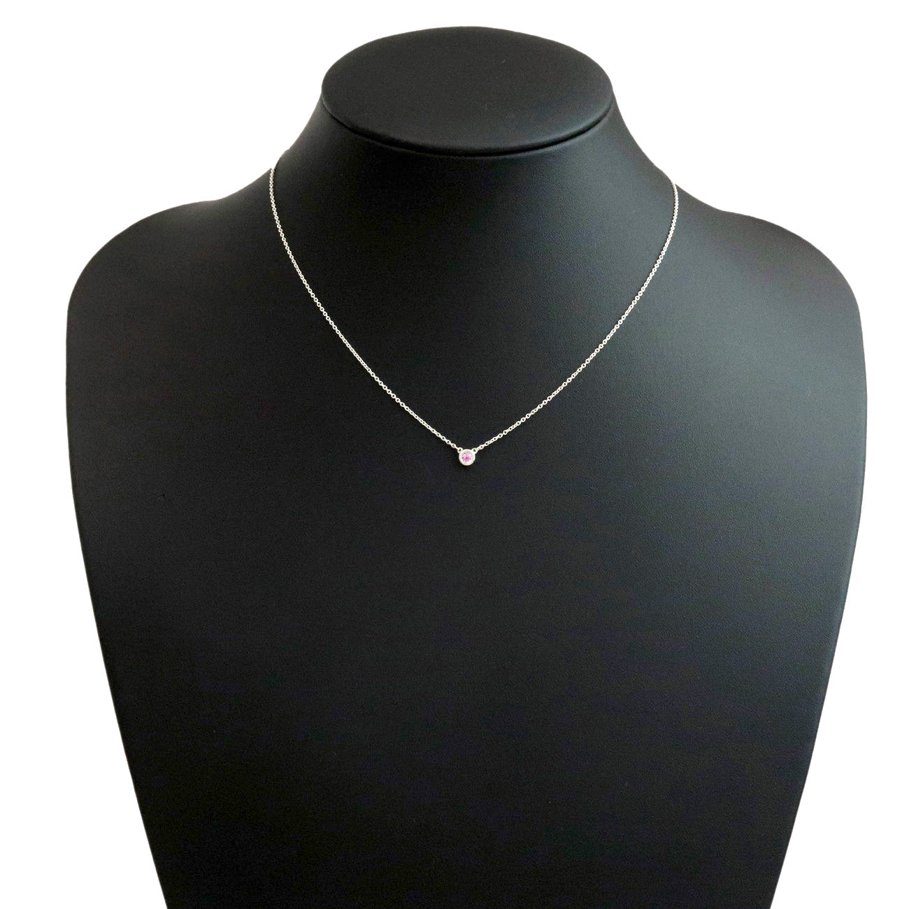 Tiffany&Co. By the Yard 1P Pink Sapphire Necklace 0.08ct Silver