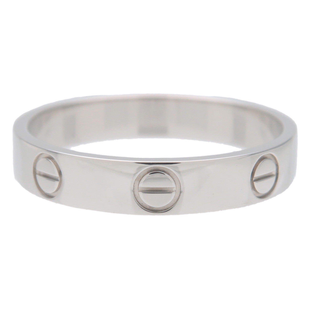 Cartier Mini Love Ring K18WG 750WG White Gold #55 US7-7.5