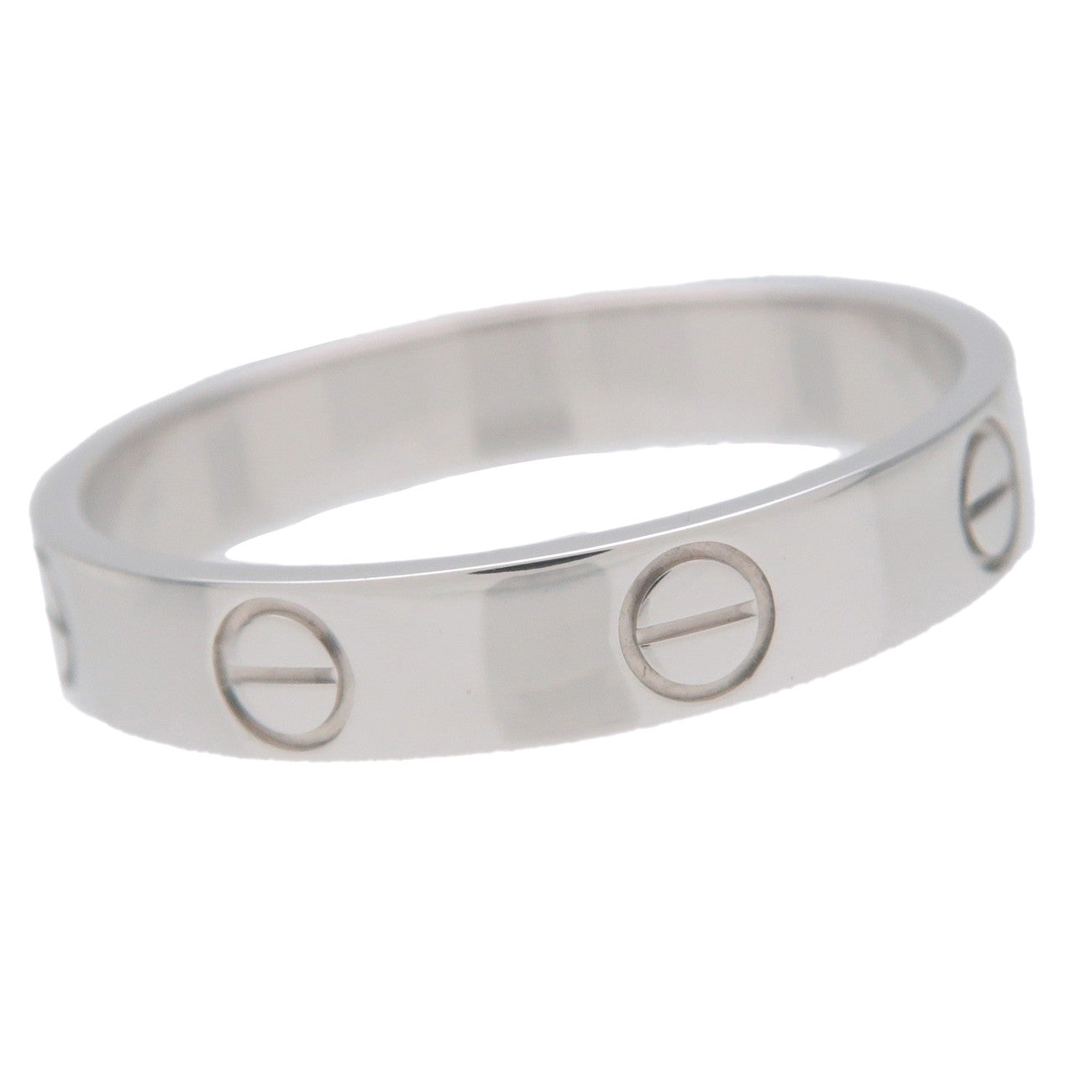 Cartier Mini Love Ring K18WG 750WG White Gold #55 US7-7.5