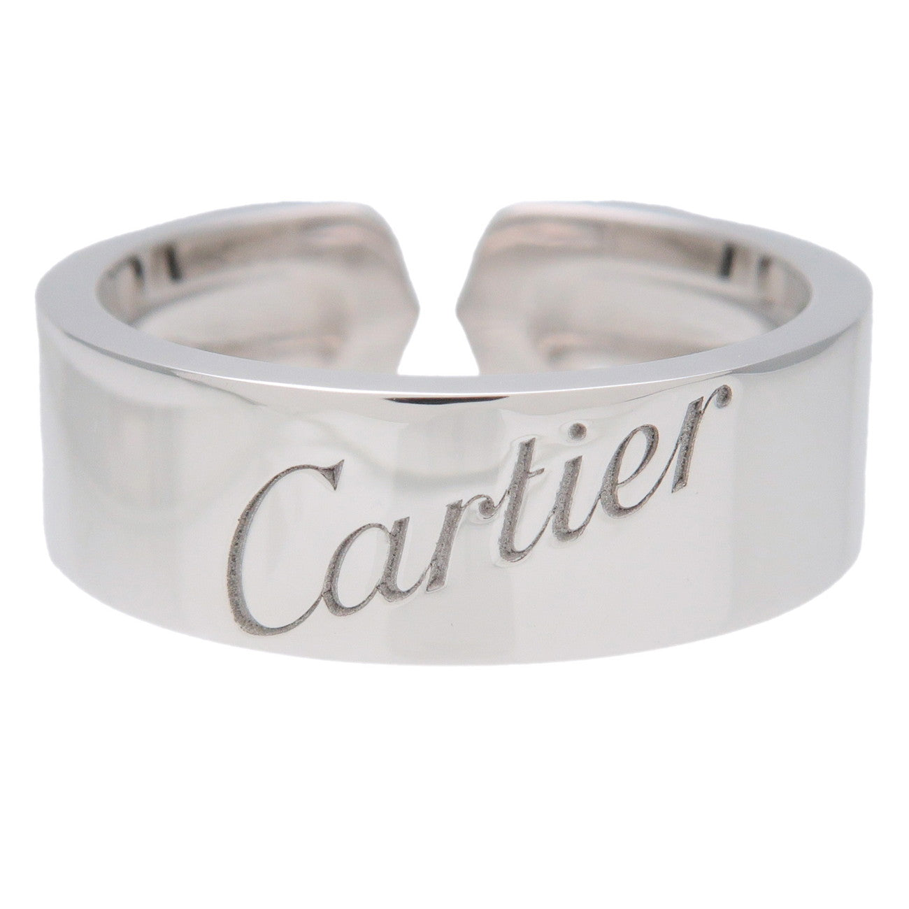 Cartier C2 Diamond Ring Xmas Edition K18WG White Gold #51