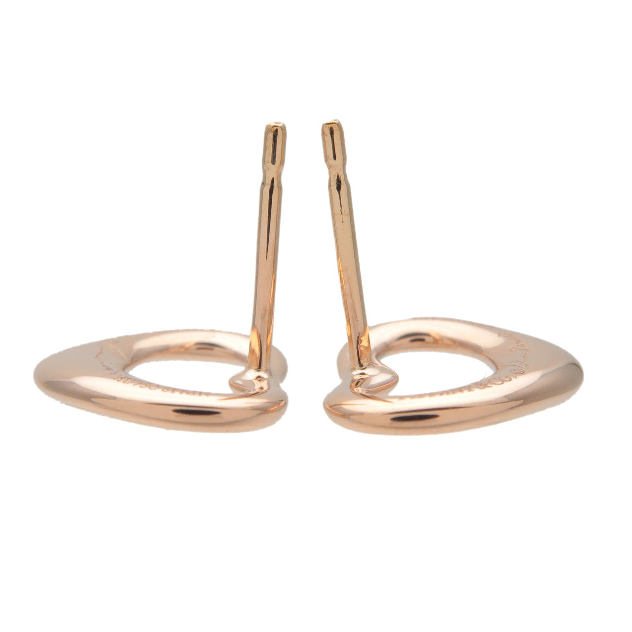 Tiffany&Co. Open Heart Earrings K18YG 750PG Rose Gold