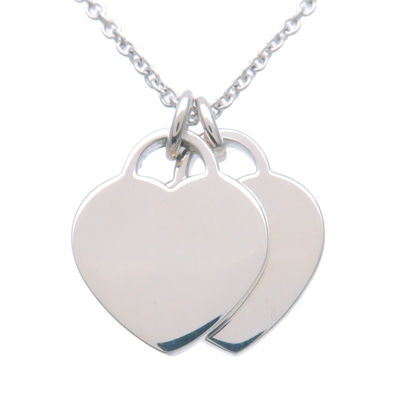 Tiffany&Co. Return to Tiffany Mini Double Heart Tag Necklace SV925