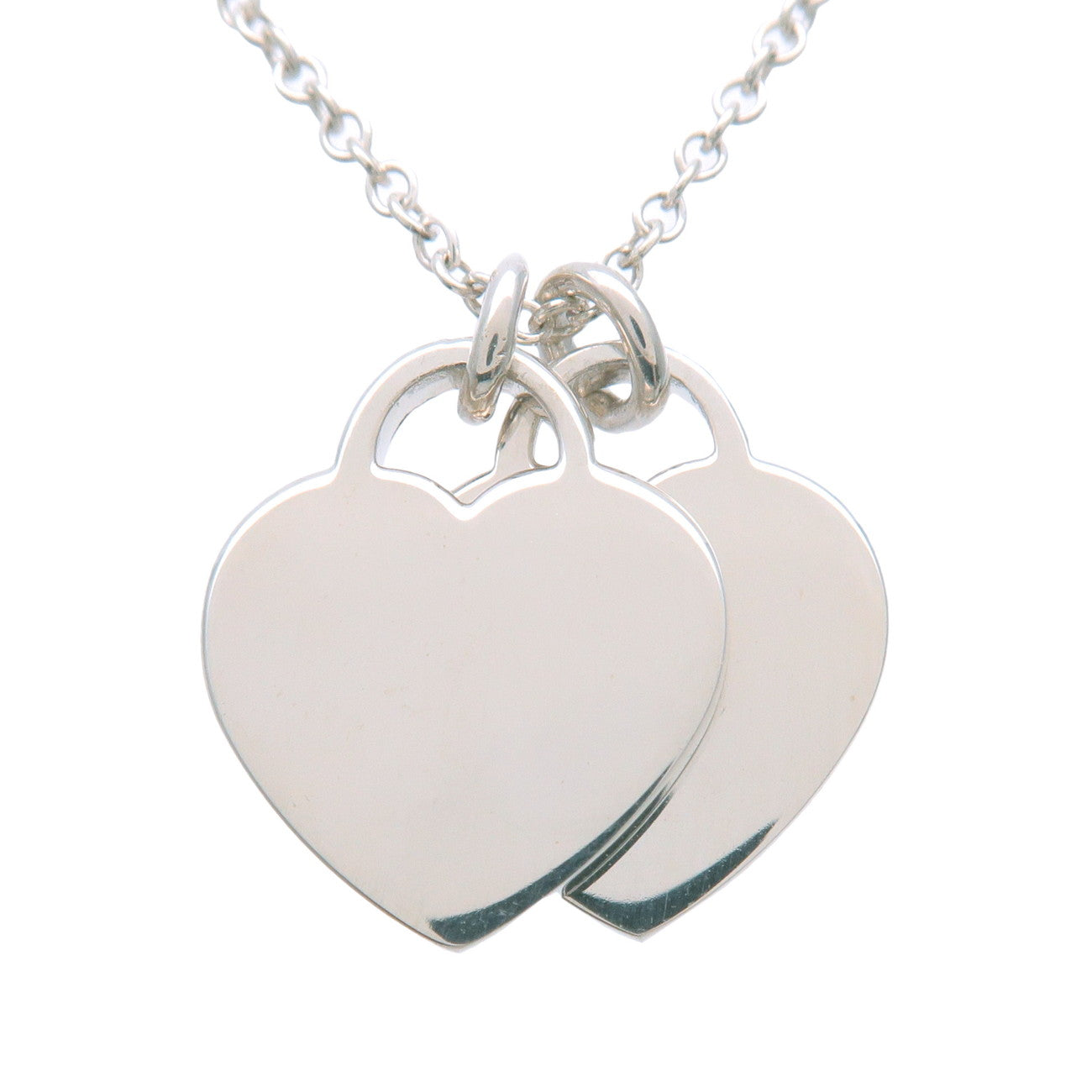 Tiffany&Co. Return to Tiffany Mini Double Heart Tag Necklace SV925