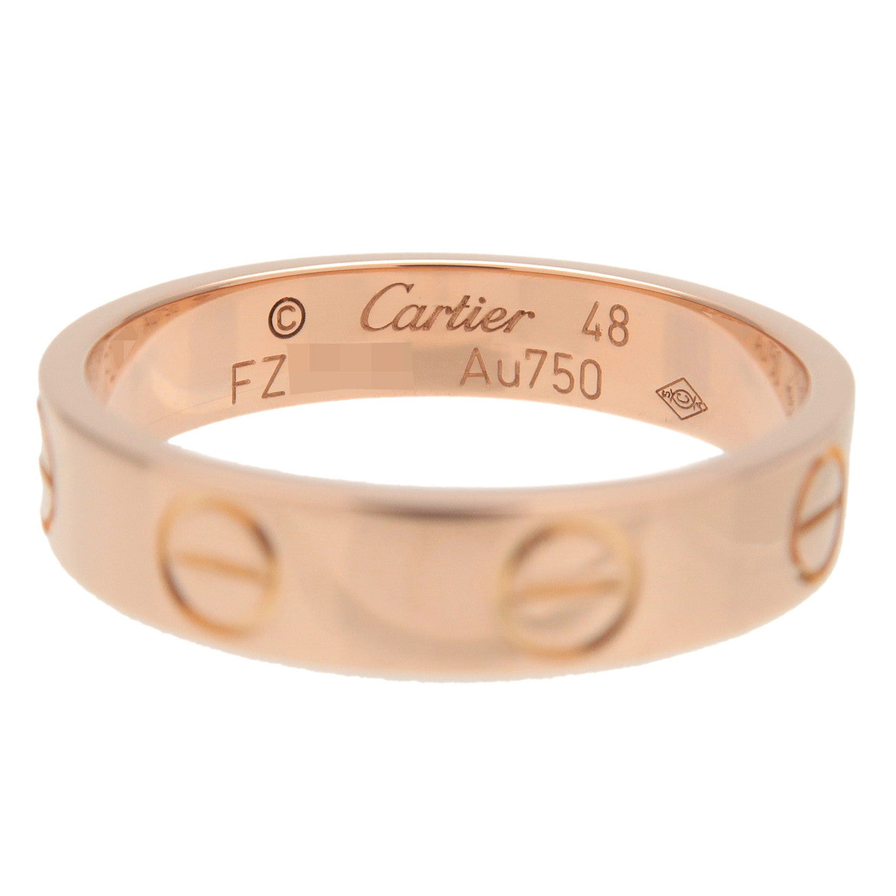 Cartier Mini Love Ring K18 750PG Rose Gold #48 US4.5 EU48 HK9.5