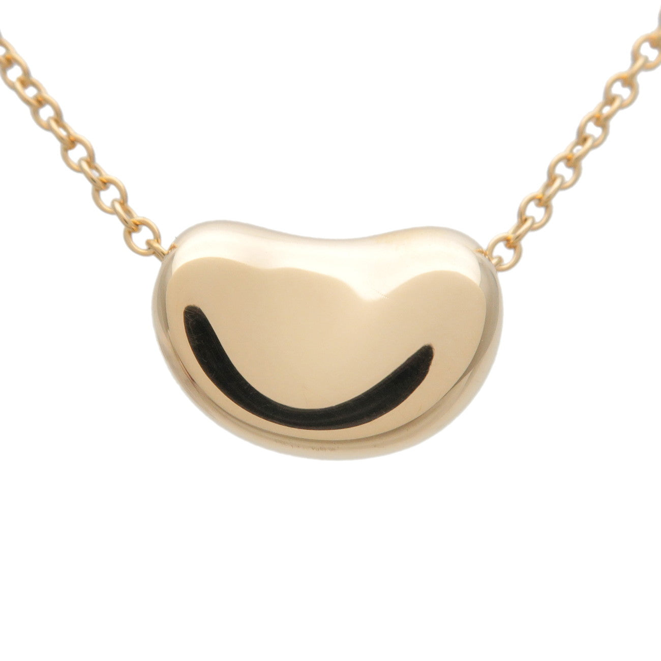 Tiffany-&-Co.-Bean-Necklace-Small-K18YG-750YG-Yellow-Gold