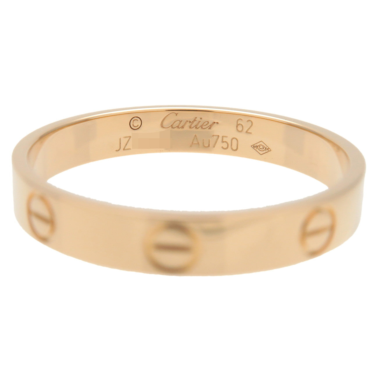 Cartier Mini Love Ring K18 750YG Yellow Gold #62 US10 EU61.5