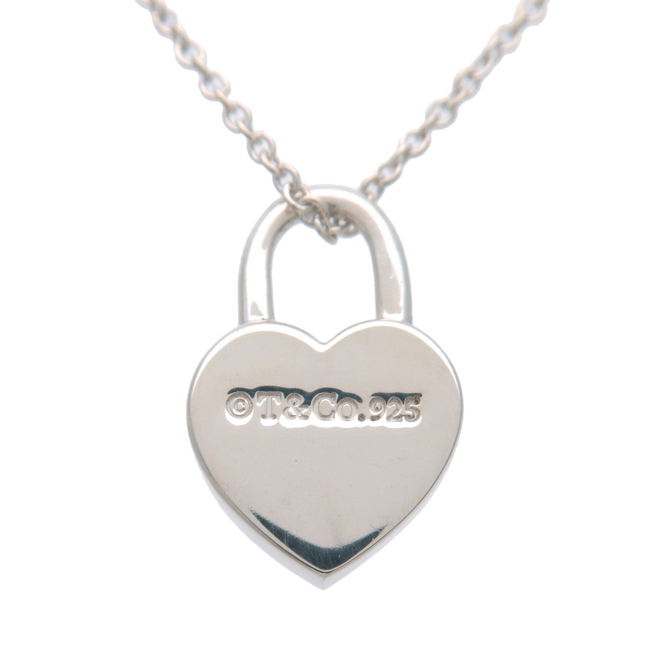 TIffany&Co. Return to Tiffany Heart Lock Necklace SV925 Silver