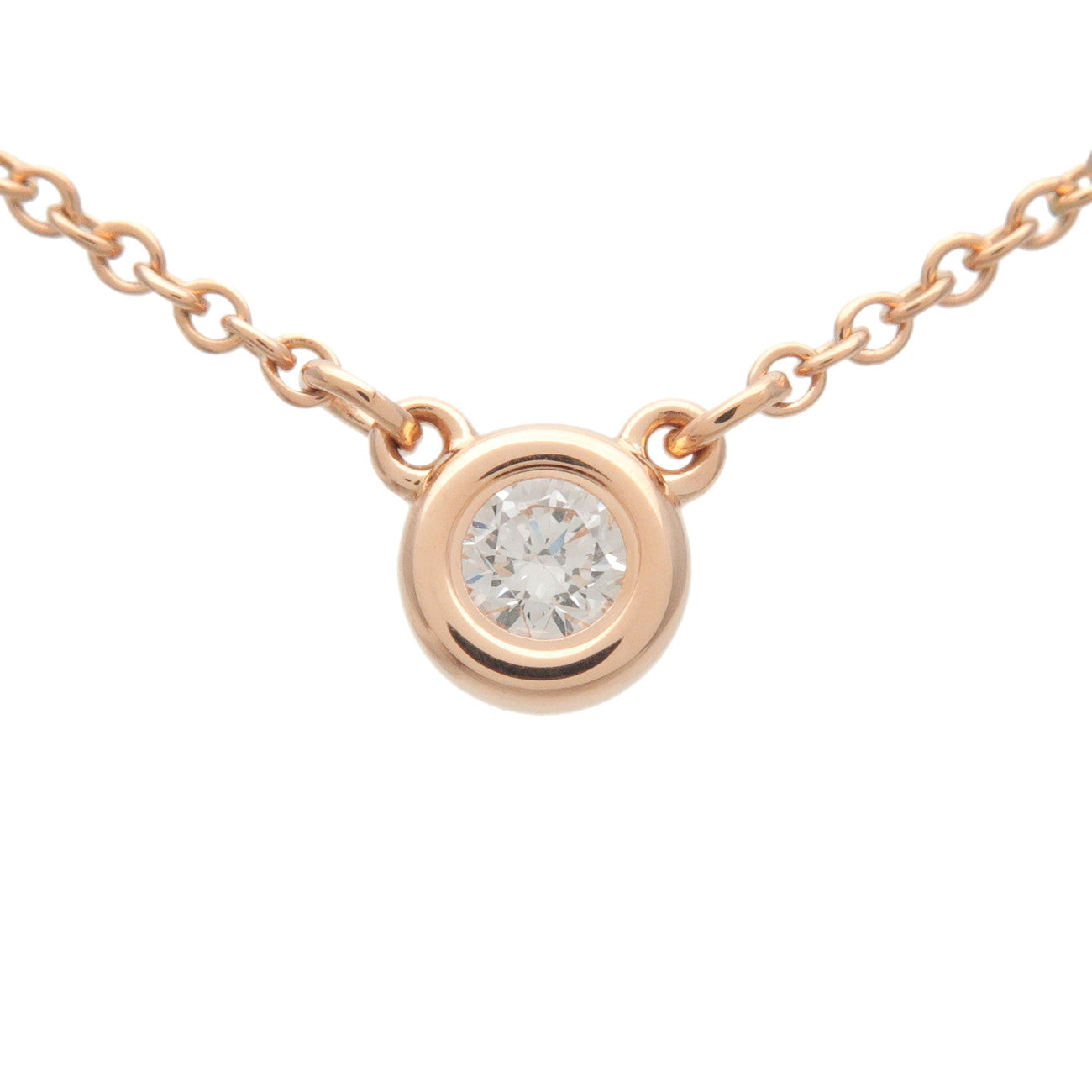 Tiffany&Co.-By-the-Yard-1P-Diamond-Necklace-K18-Rose-Gold