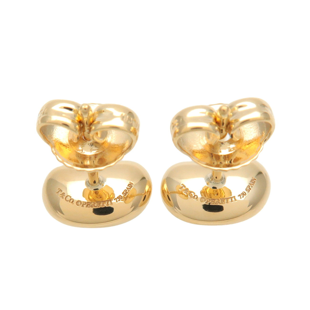 Tiffany&Co. Bean Earrings K18YG 750YG Yellow Gold