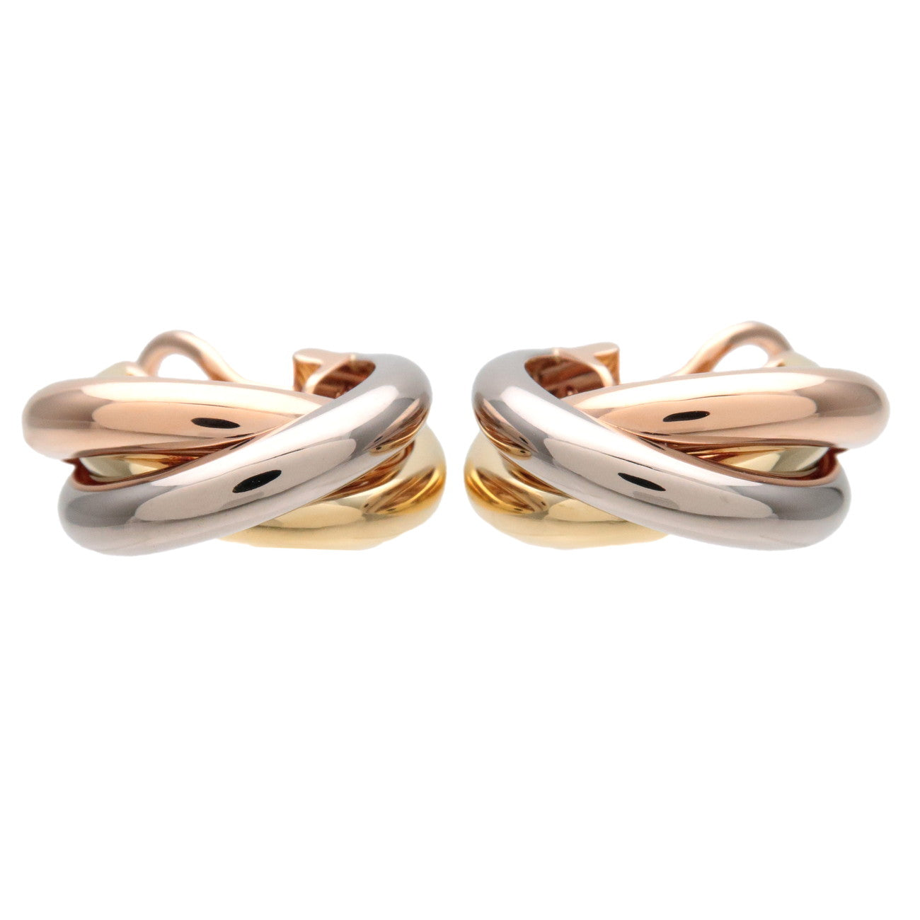 Cartier-Trinity-Earrings-K18-750-Yello/White/Rose-Gold