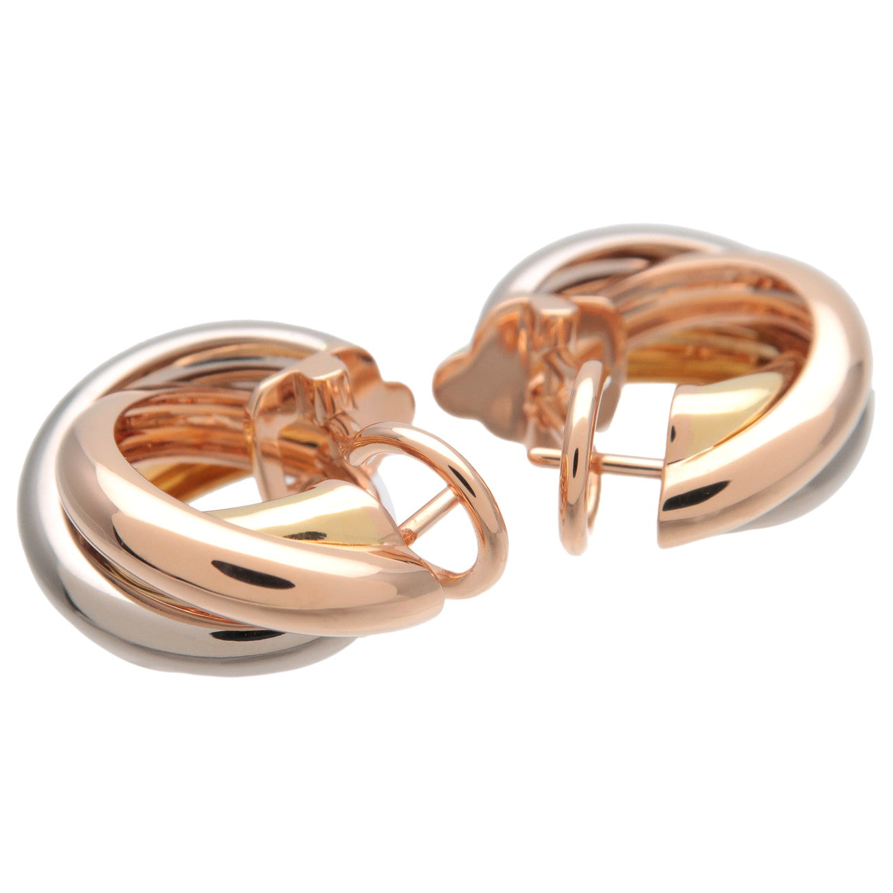 Cartier Trinity Earrings K18 750 Yello/White/Rose Gold