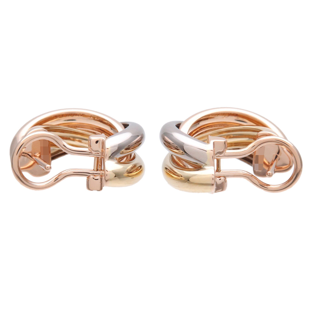 Cartier Trinity Earrings K18 750 Yello/White/Rose Gold