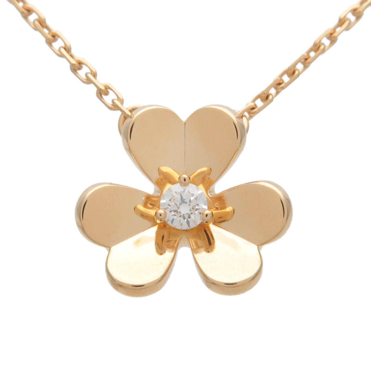 Van-Cleef-&-Arpels-Frivole-Mini--1P-Diamond-Necklace-K18YG