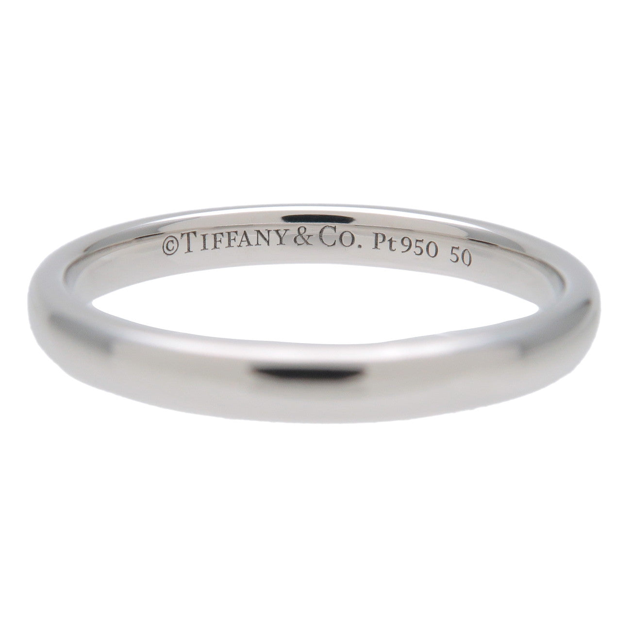 Tiffany&Co. Classic Band Ring PT950 Platinum US6 HK13 EU51.5