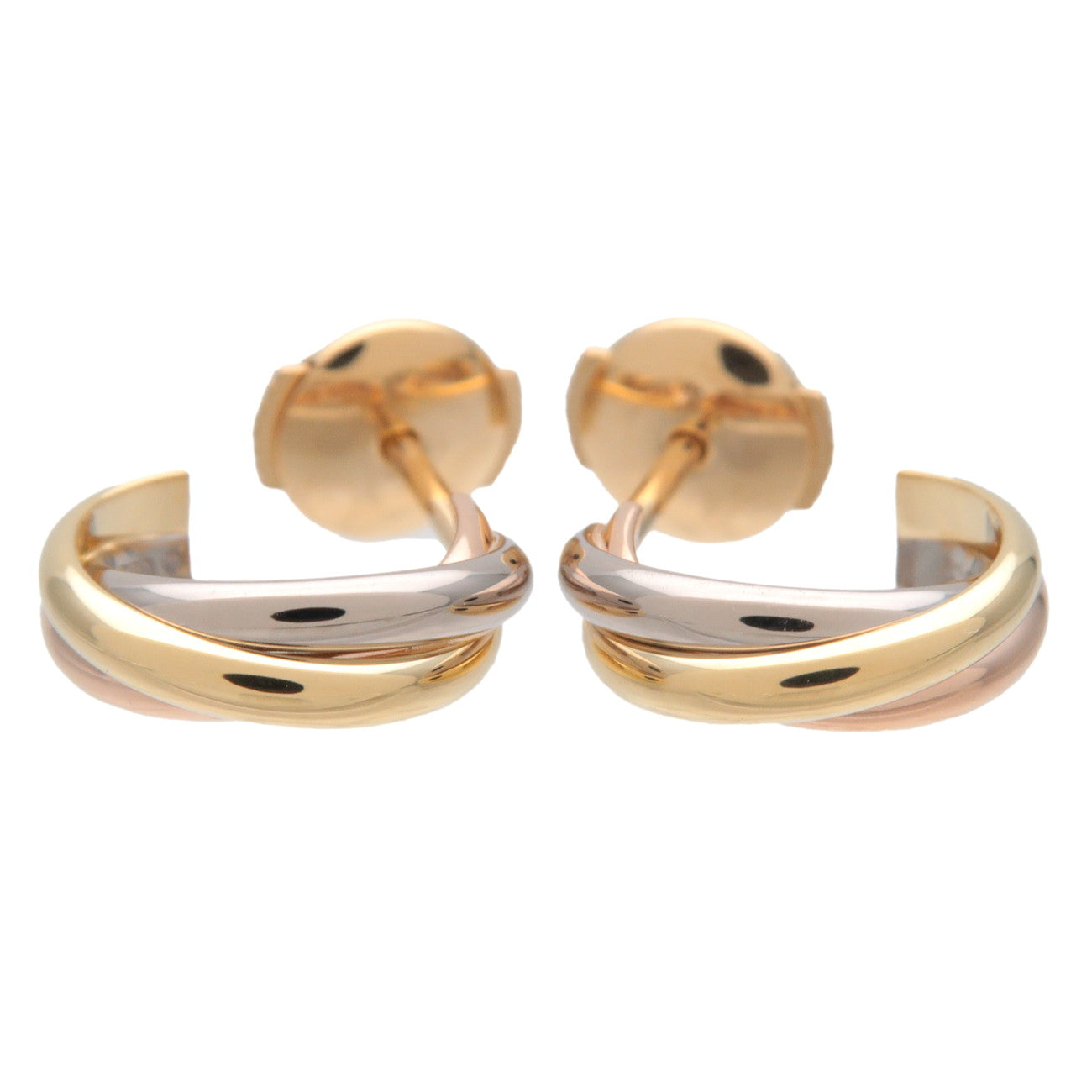 Cartier-Trinity-Earrings-K18-750-Yello/White/Rose-Gold