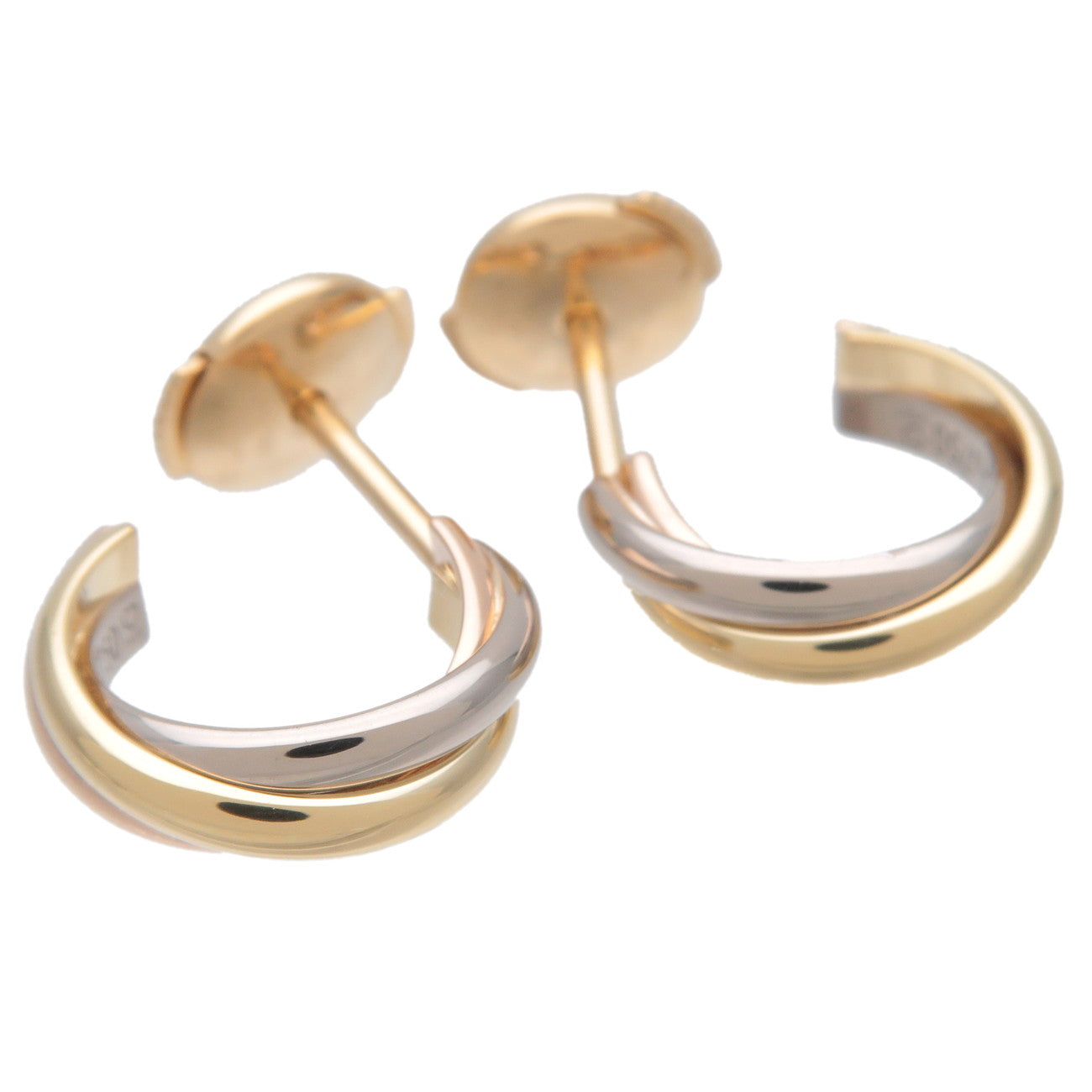 Cartier Trinity Earrings K18 750 Yello/White/Rose Gold